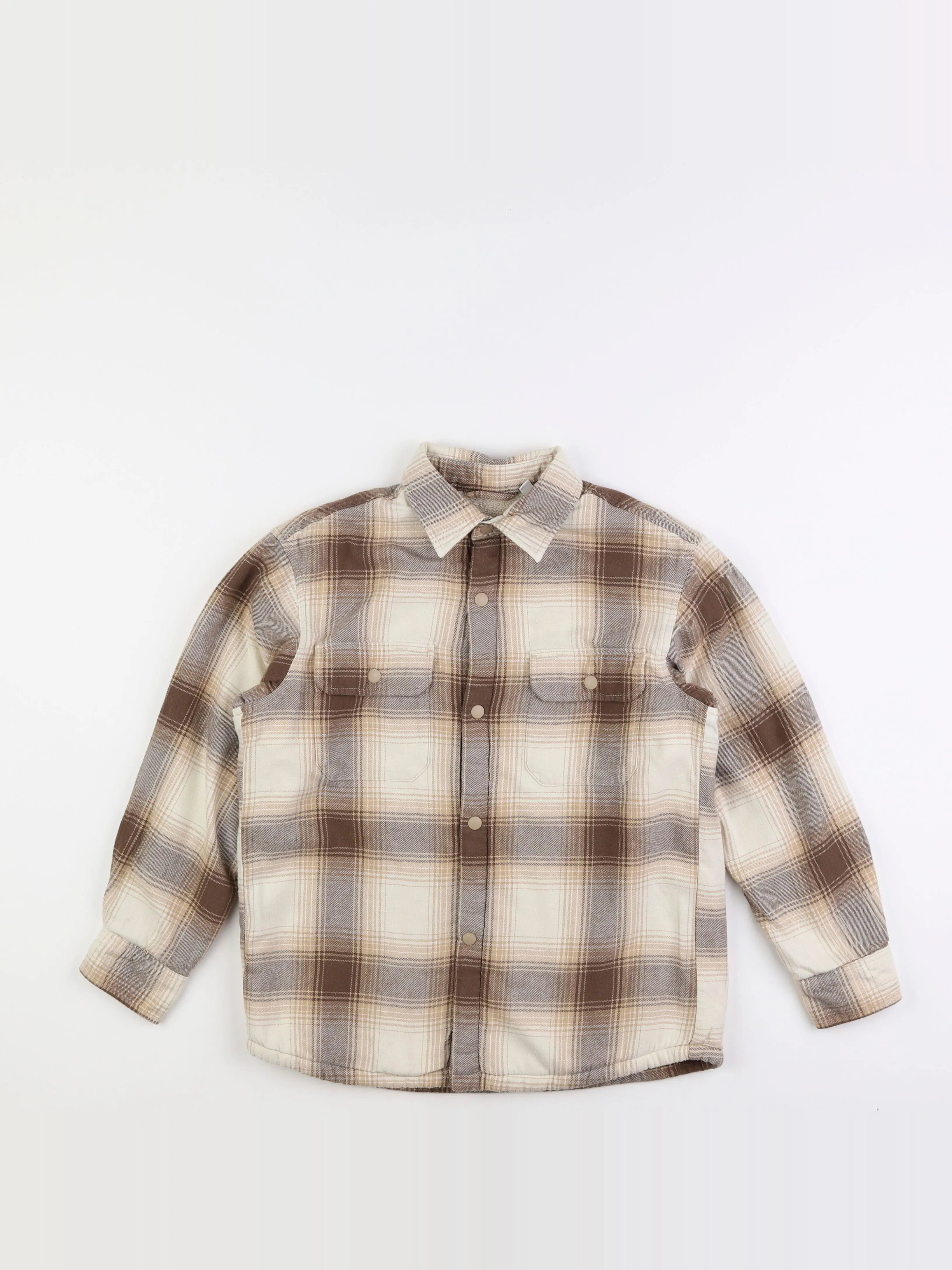 Uniqlo - chemise beige - 9/10 ans