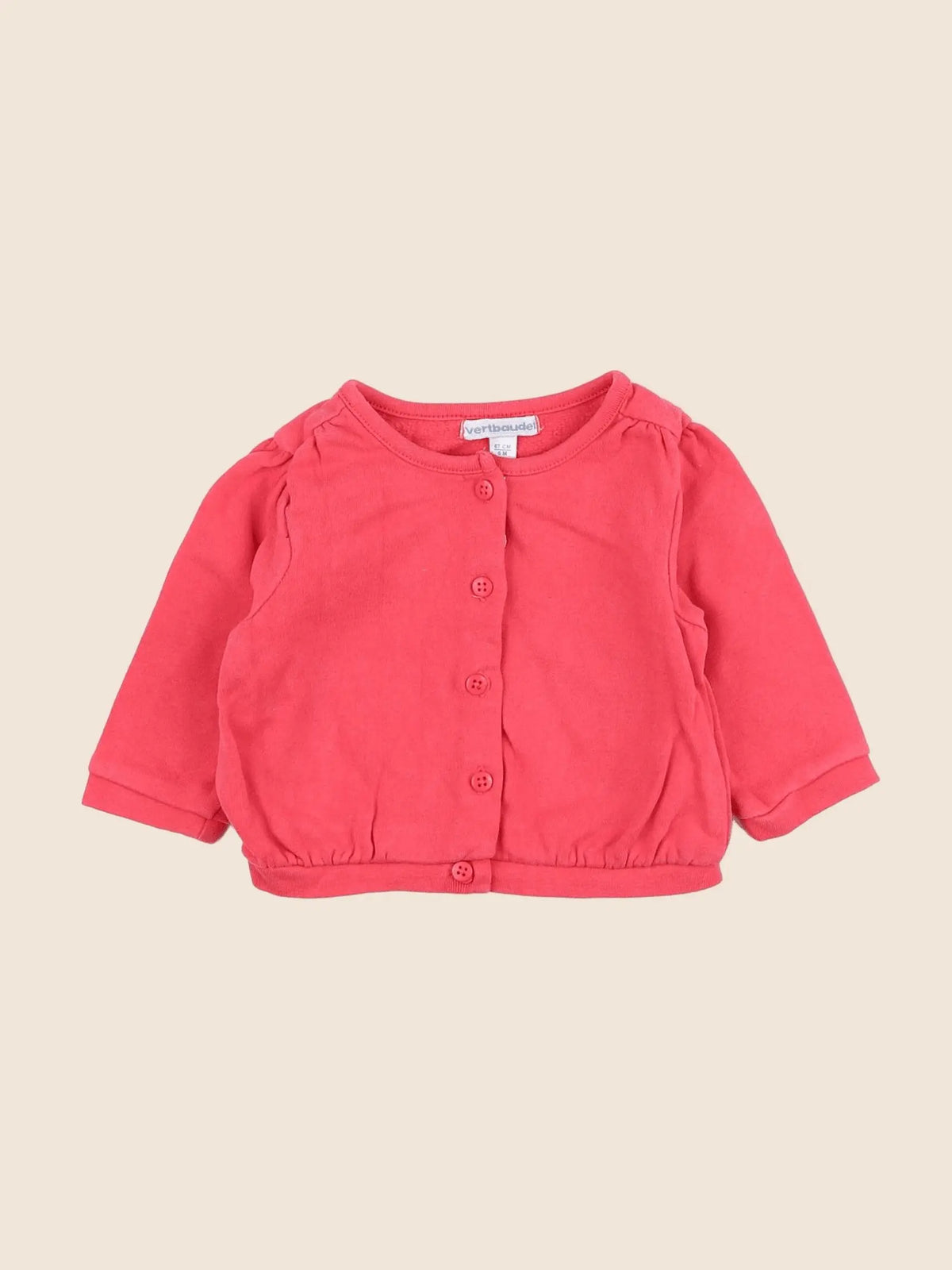 Vertbaudet - sweat rose - 6 mois