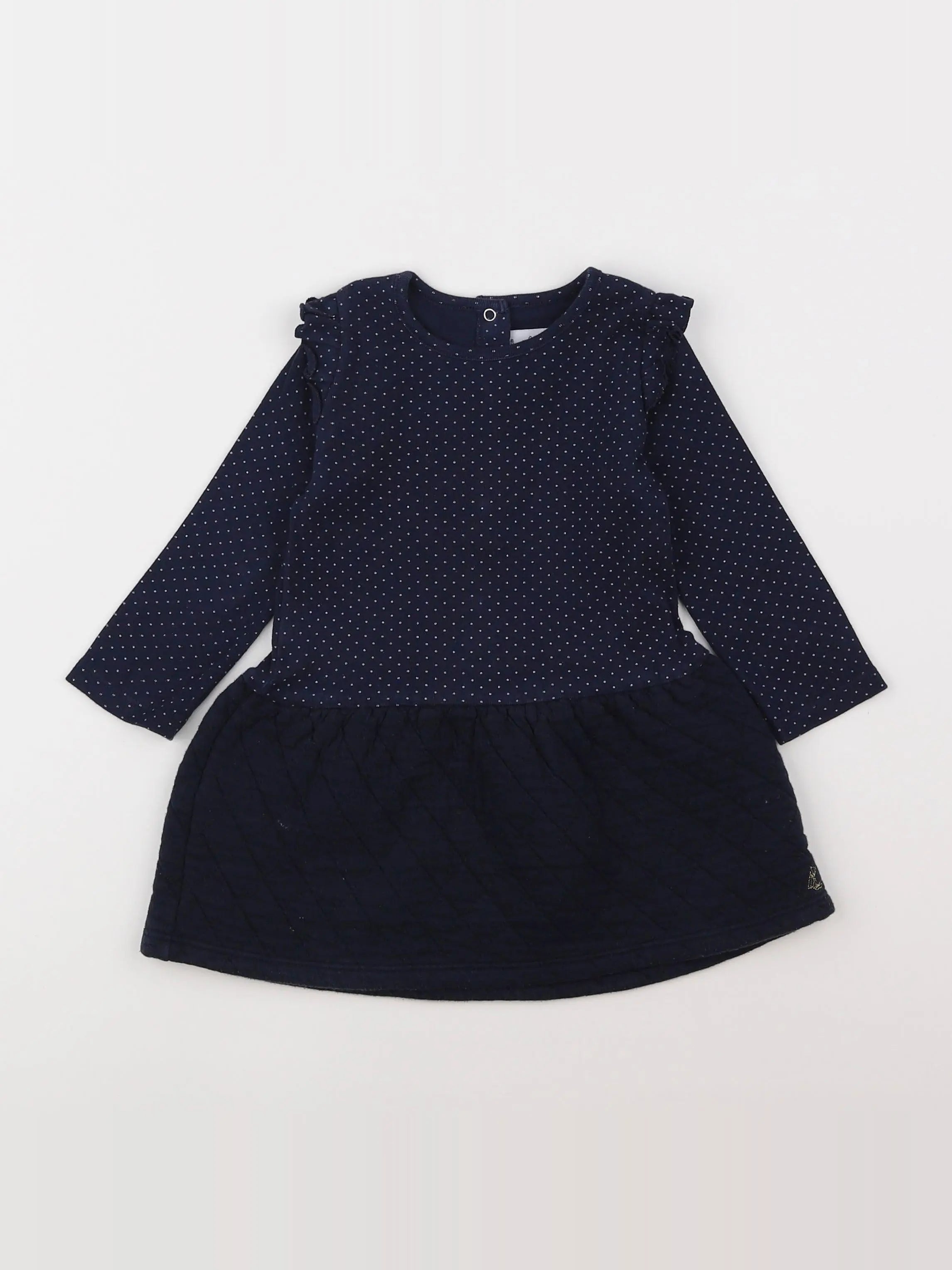 Petit Bateau - robe bleu - 18 mois