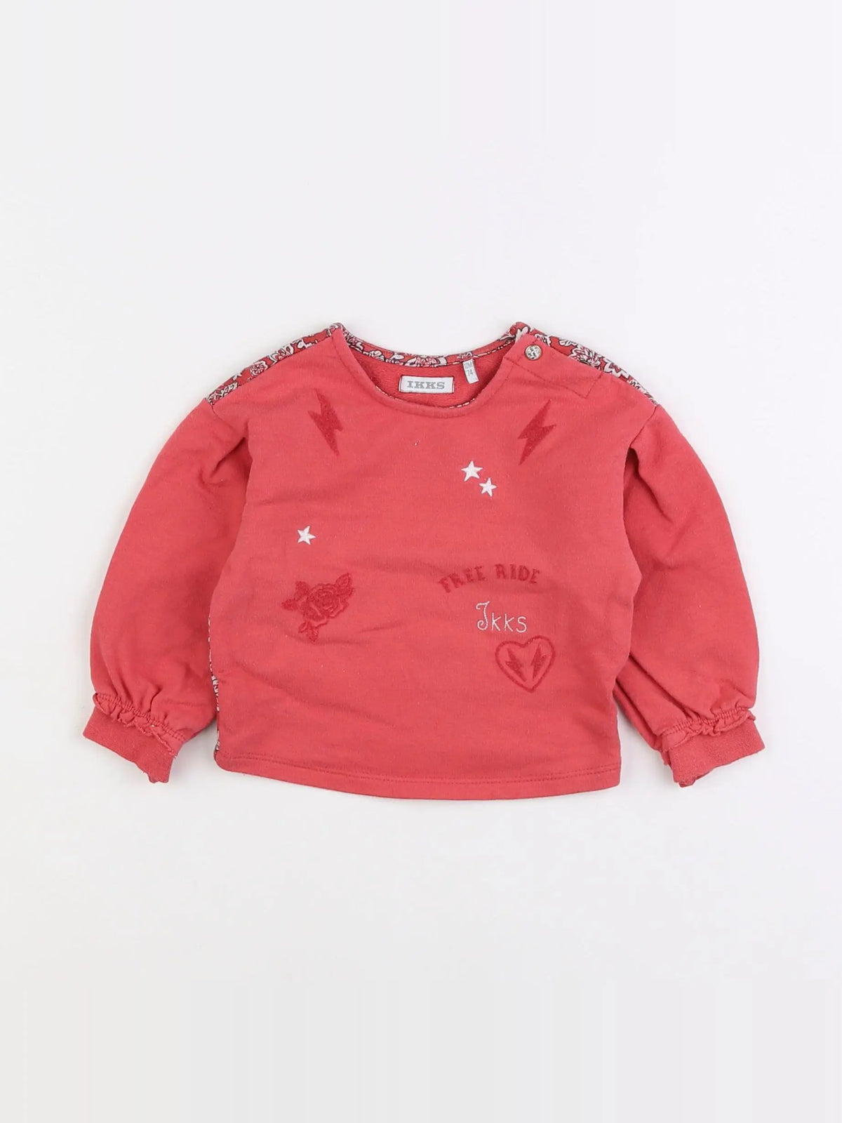 IKKS - sweat rose - 12 mois