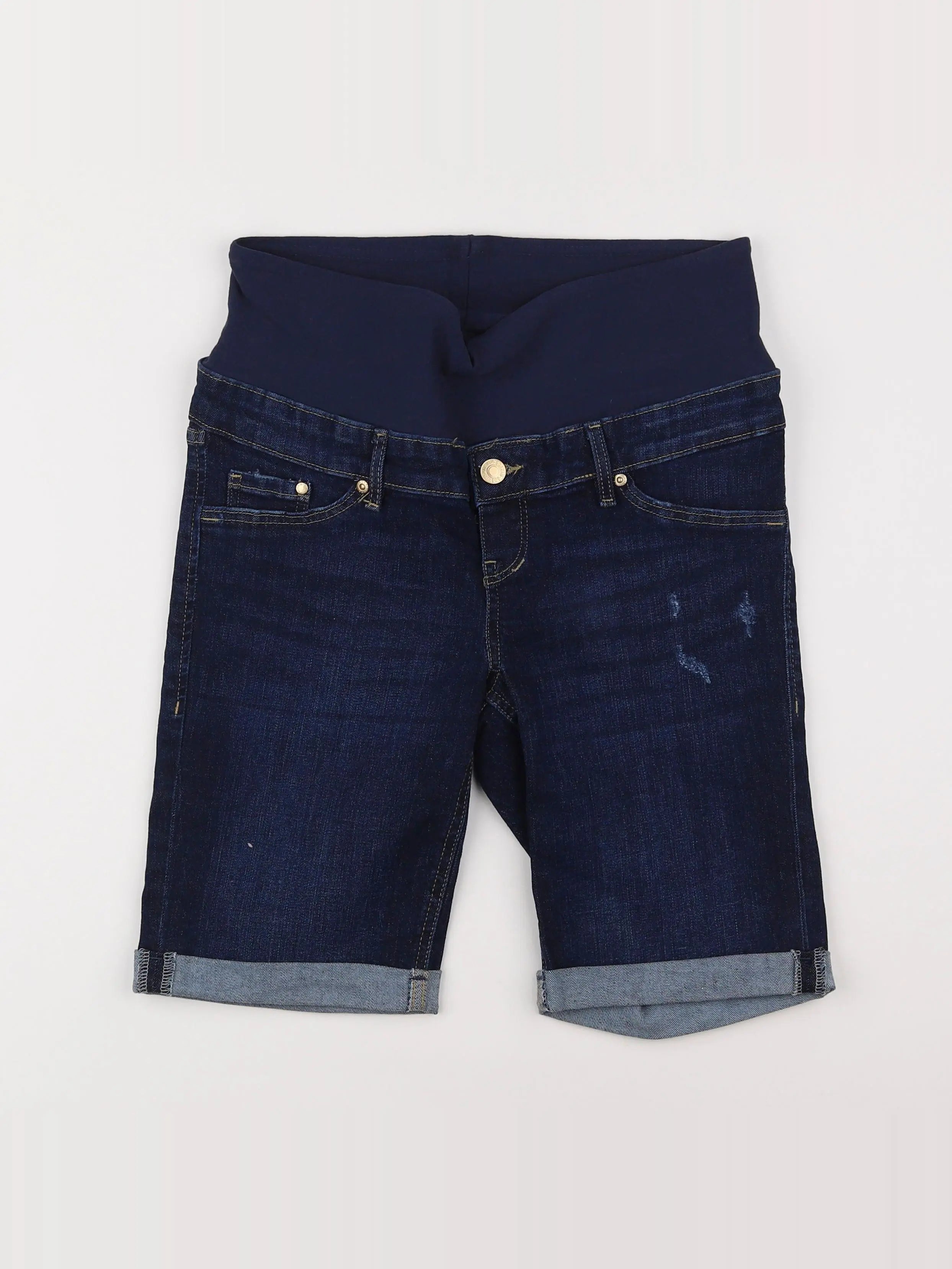 H&M - short grossesse bleu - 38