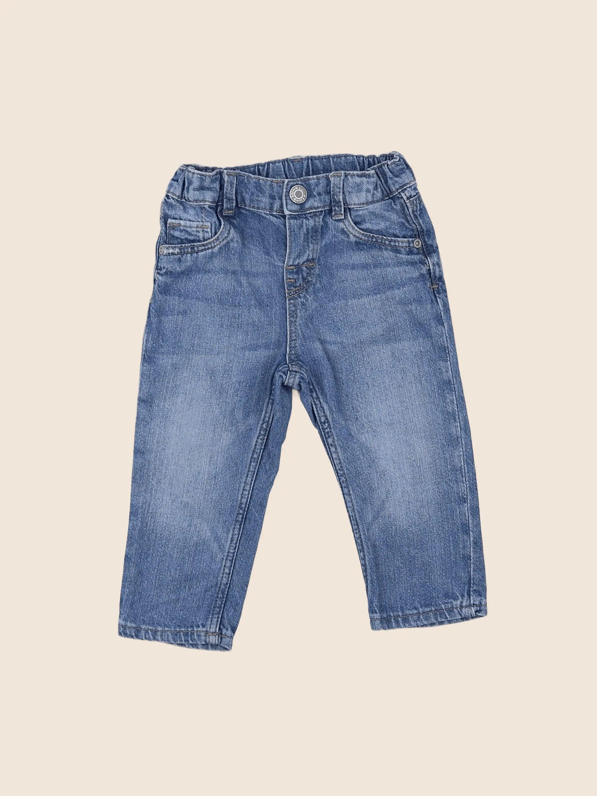 H&M - jean bleu - 9/12 mois