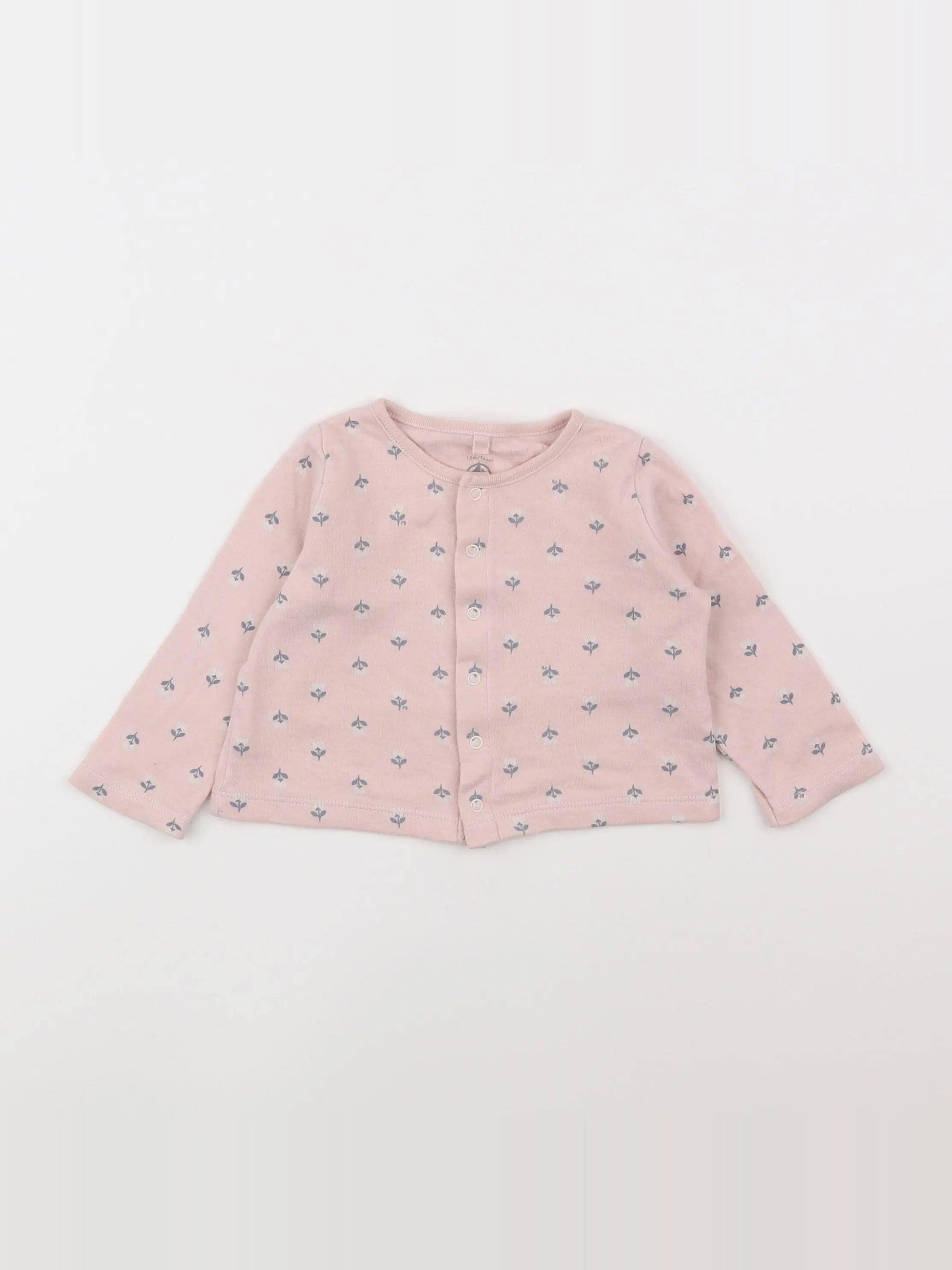 Petit Bateau - sweat rose - 12 mois