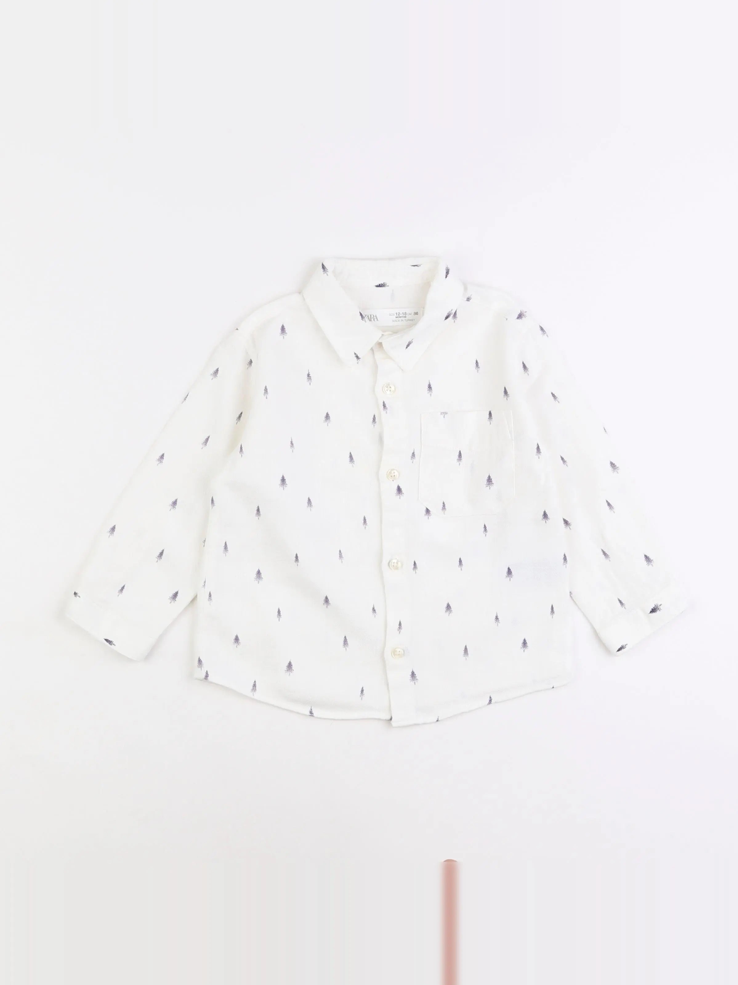 Zara - chemise beige - 12/18 mois