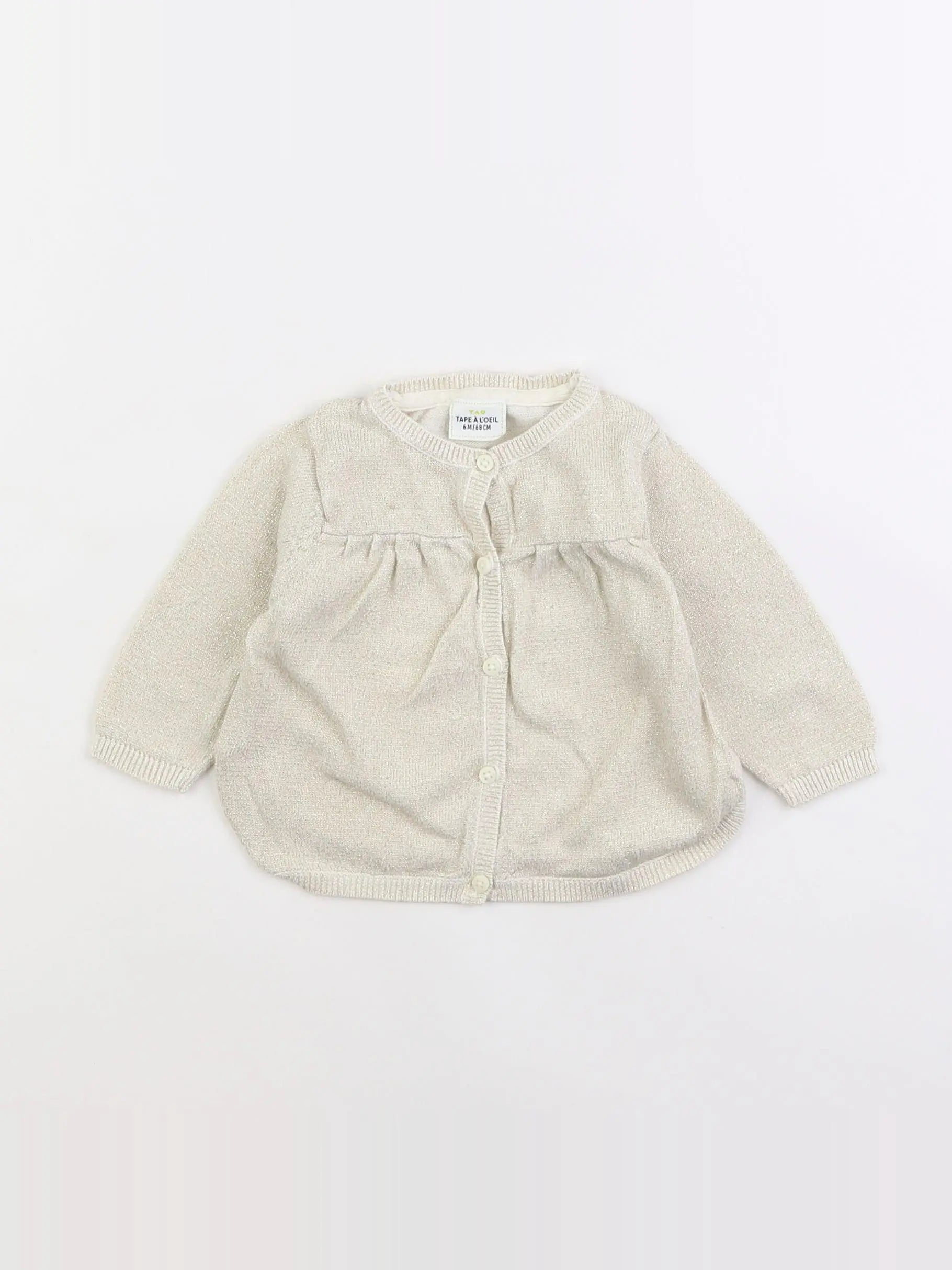 Tape à l'oeil - gilet beige - 6 mois