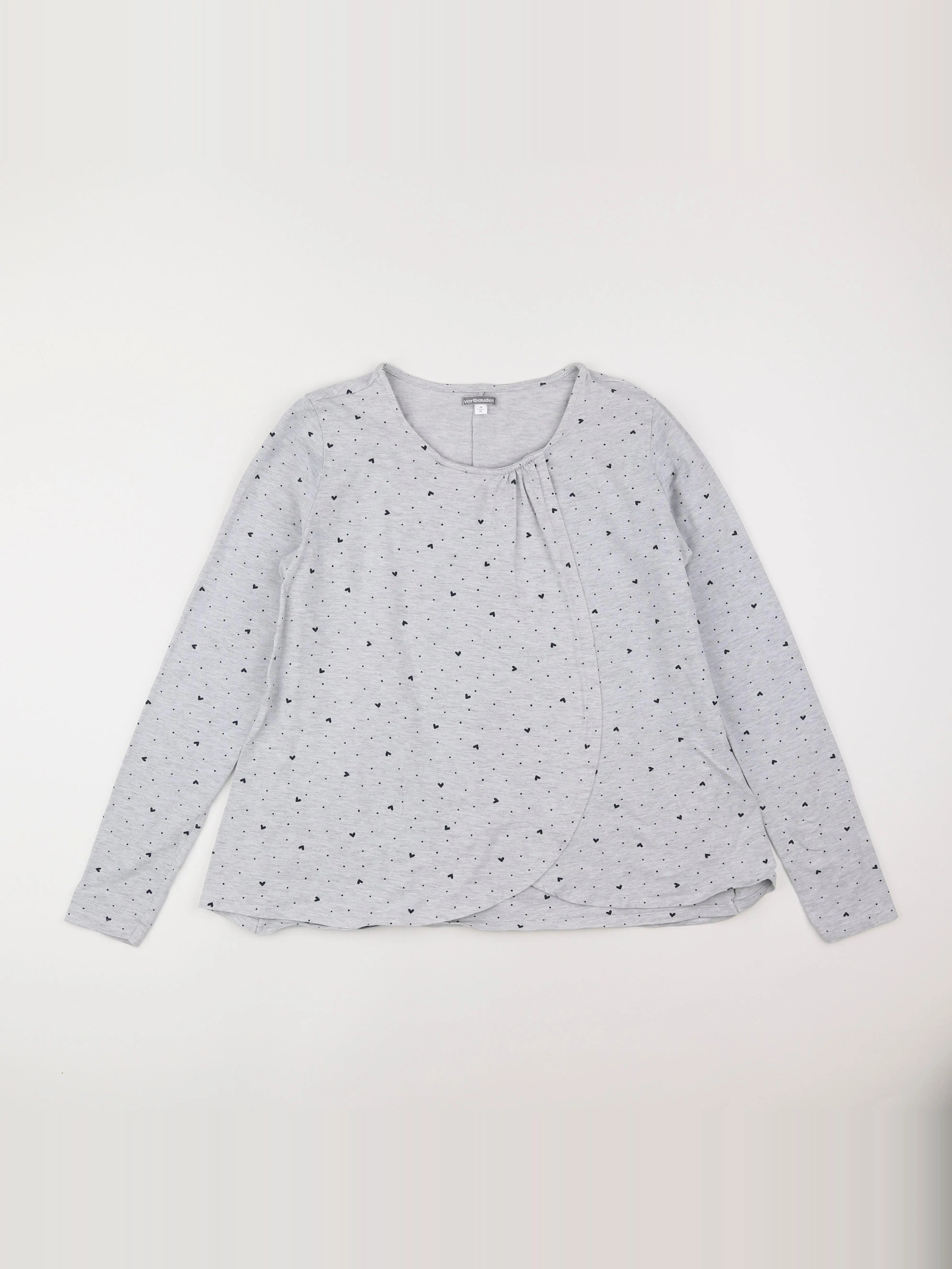 Vertbaudet - tee-shirt grossesse gris - 38 à 40