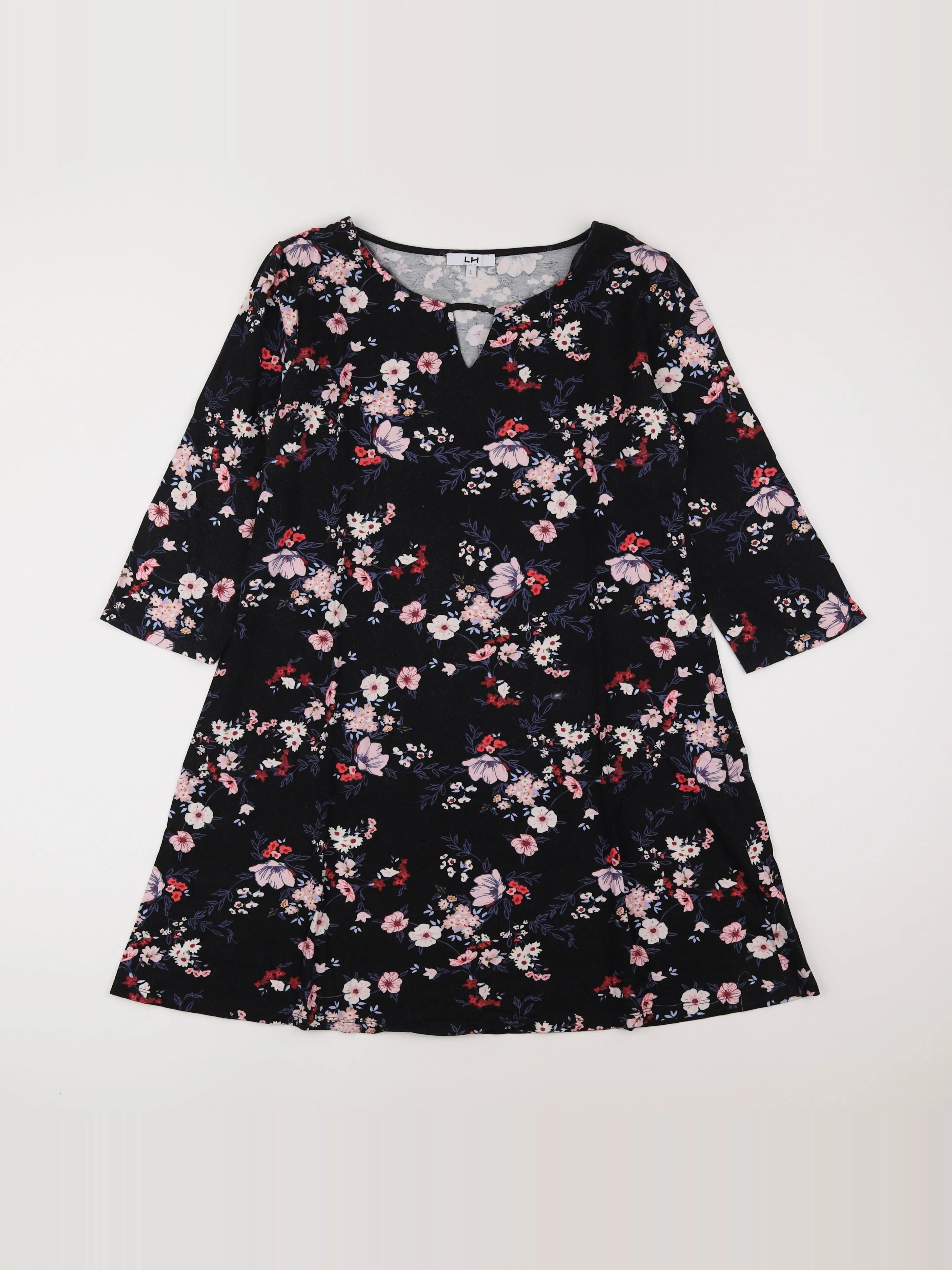 La Halle - robe grossesse noir, rose - 44 à 46