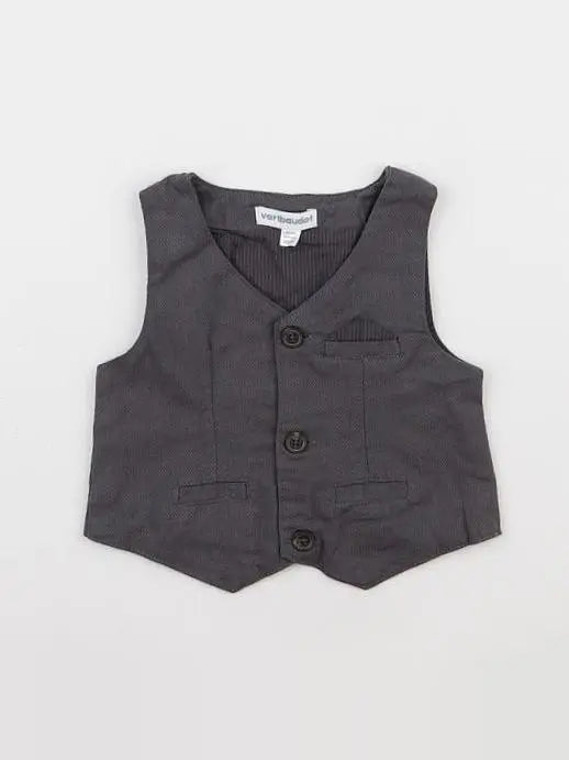 Vertbaudet - gilet gris - 3 mois