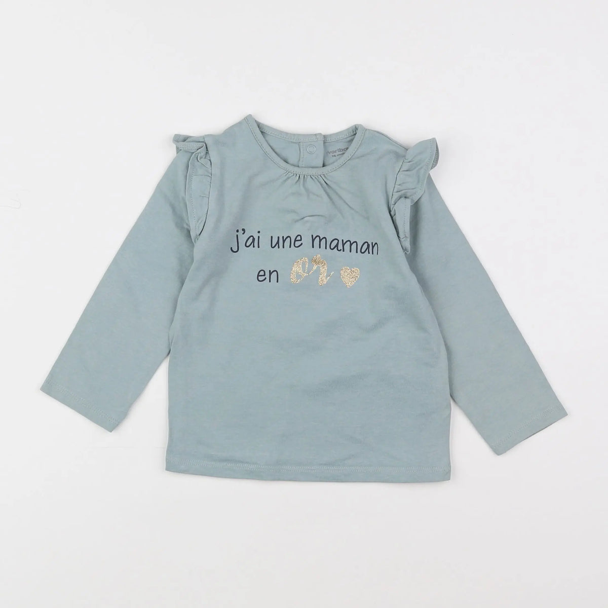 Vertbaudet - tee-shirt Vert - 18 mois