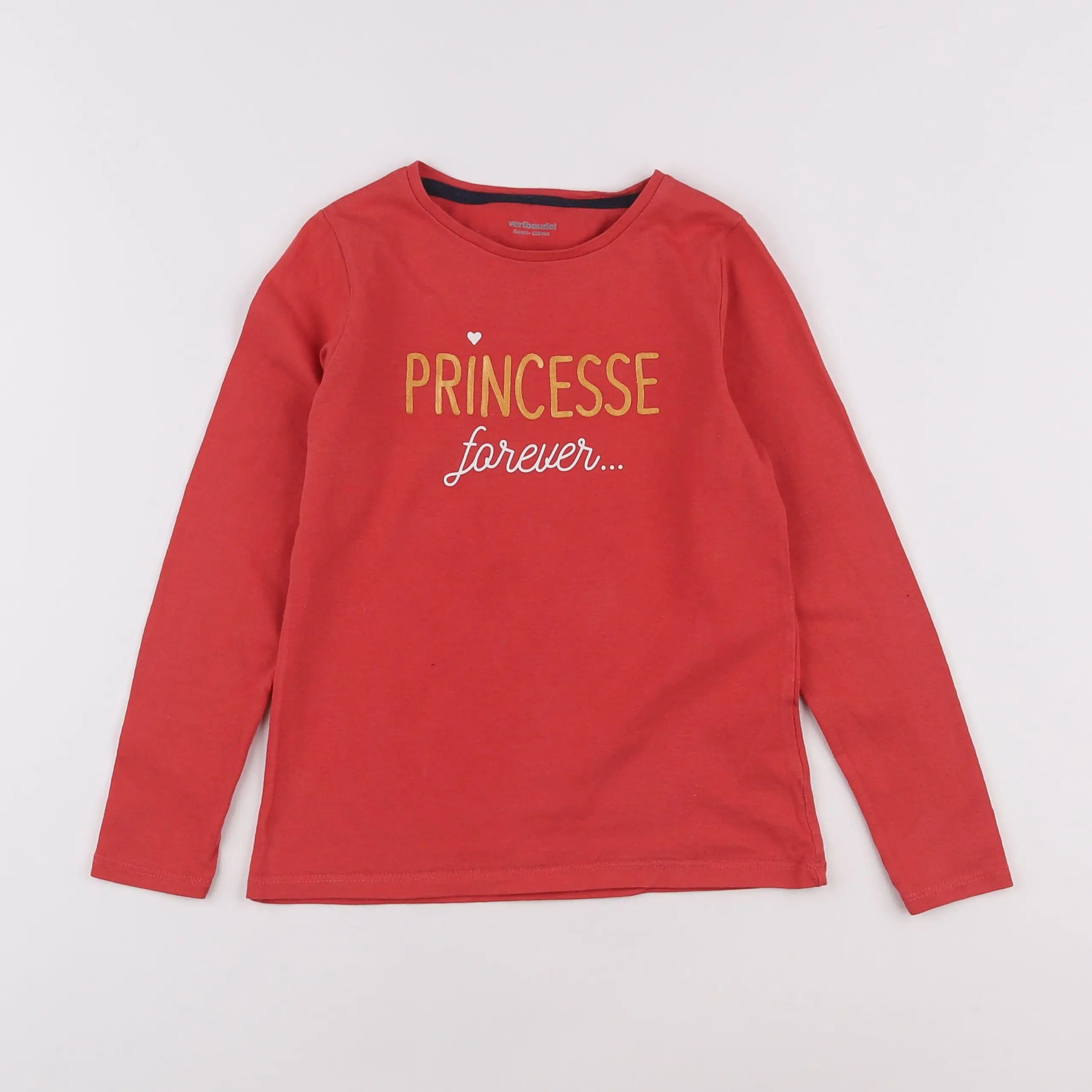 Vertbaudet - tee-shirt rouge - 8 ans