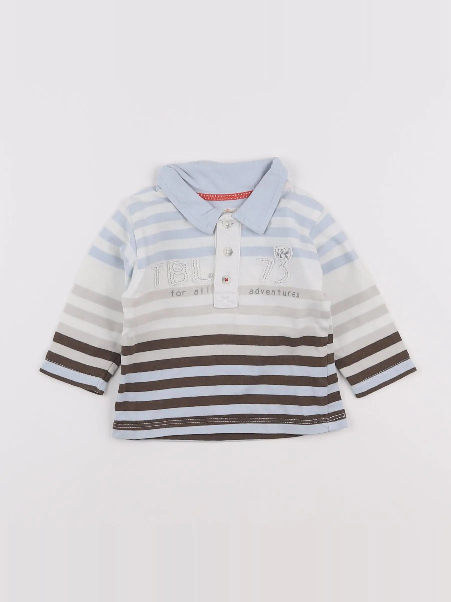 Timberland - polo bleu, marron - 3 mois