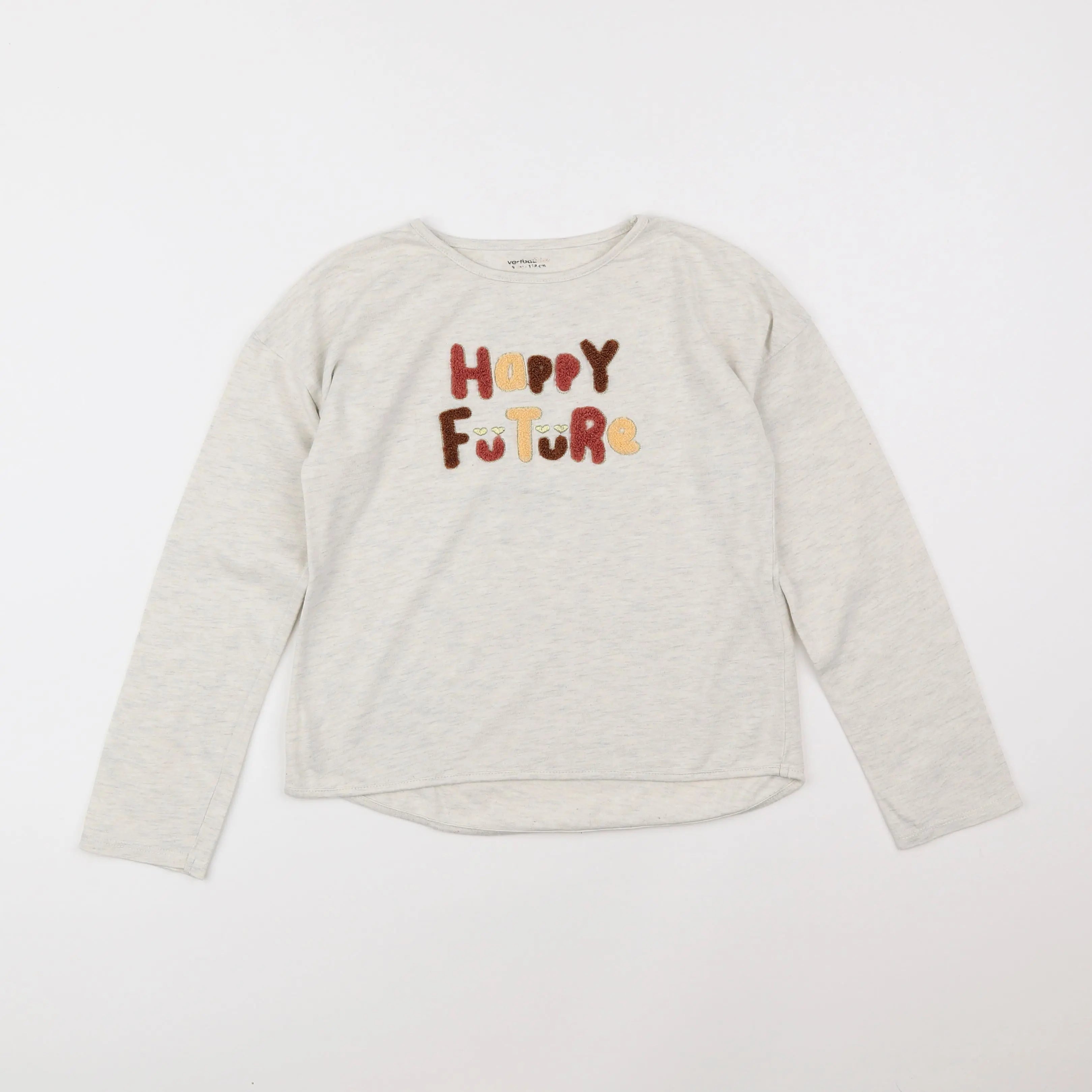 Vertbaudet - tee-shirt beige - 8 ans