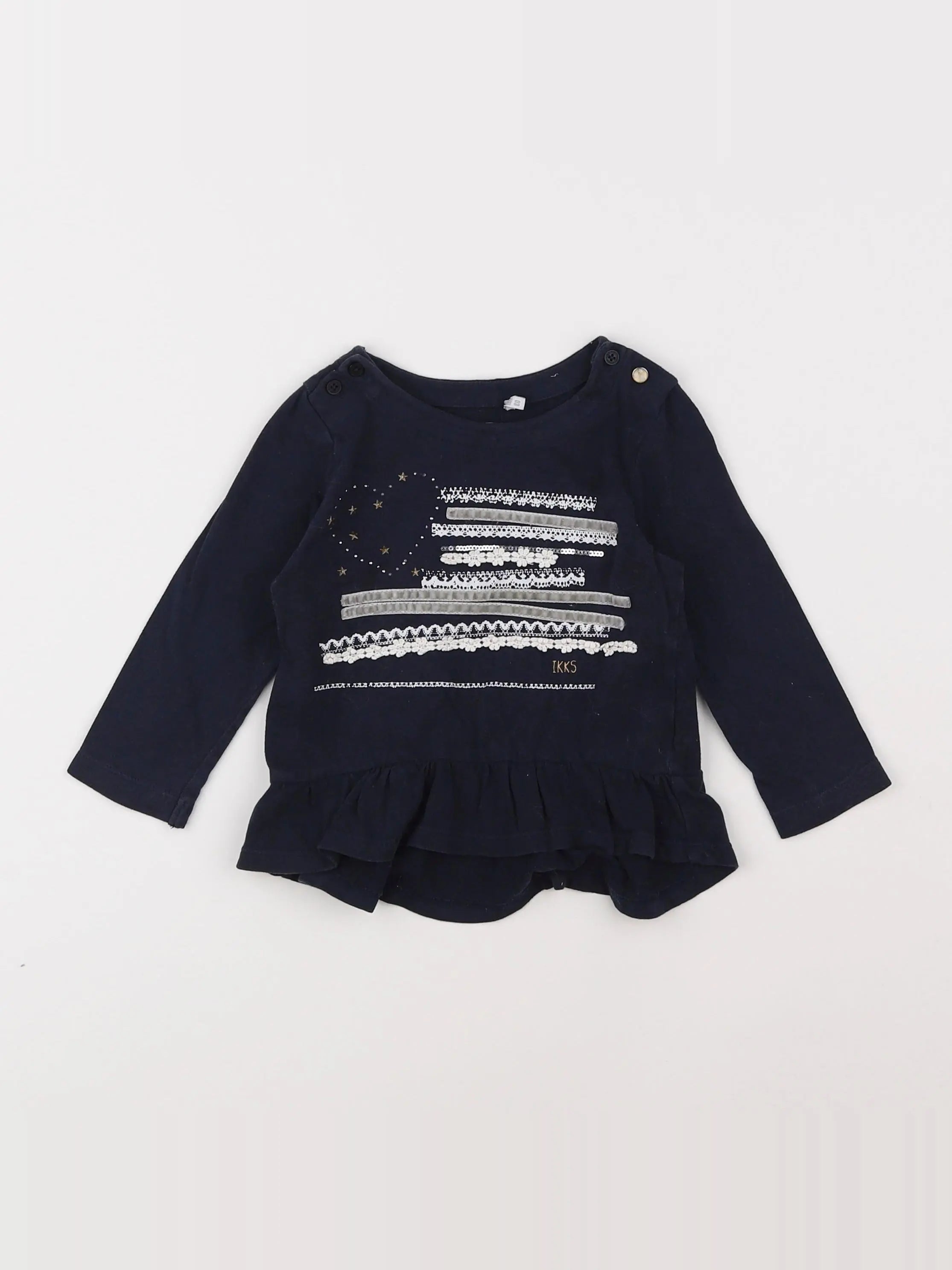 IKKS - tee-shirt bleu - 18 mois