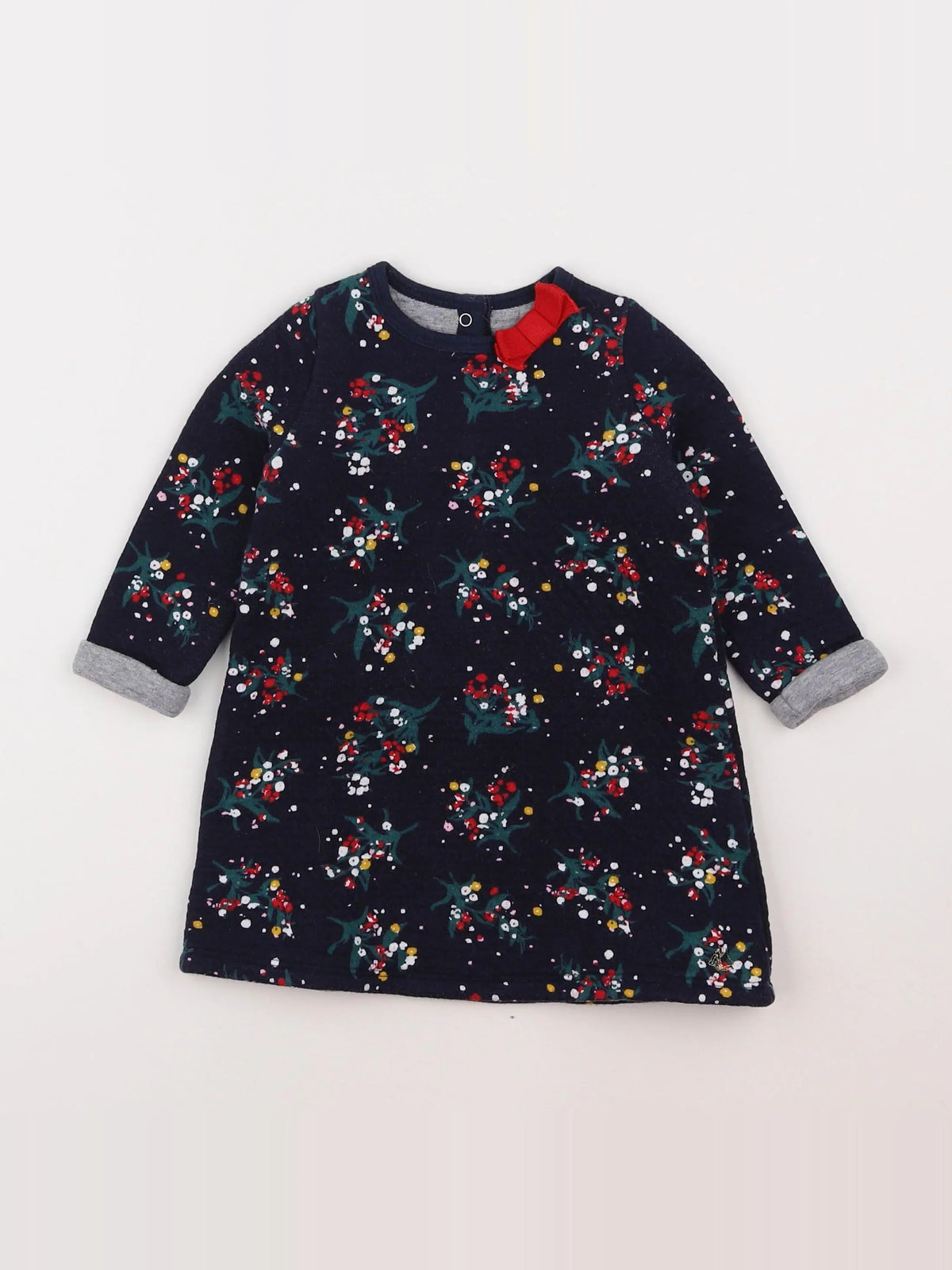 Petit Bateau - robe bleu - 18 mois