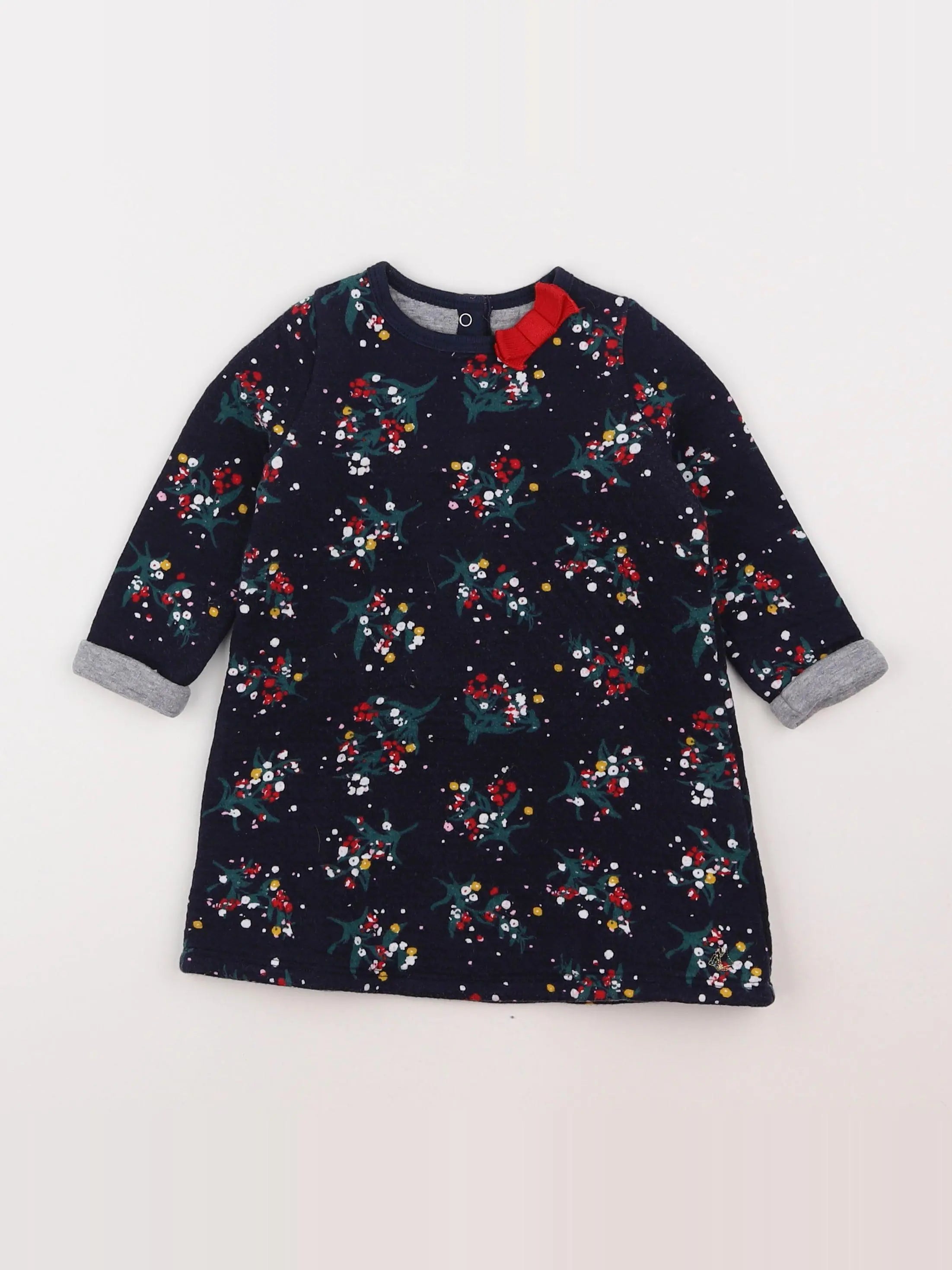 Petit Bateau - robe bleu - 18 mois