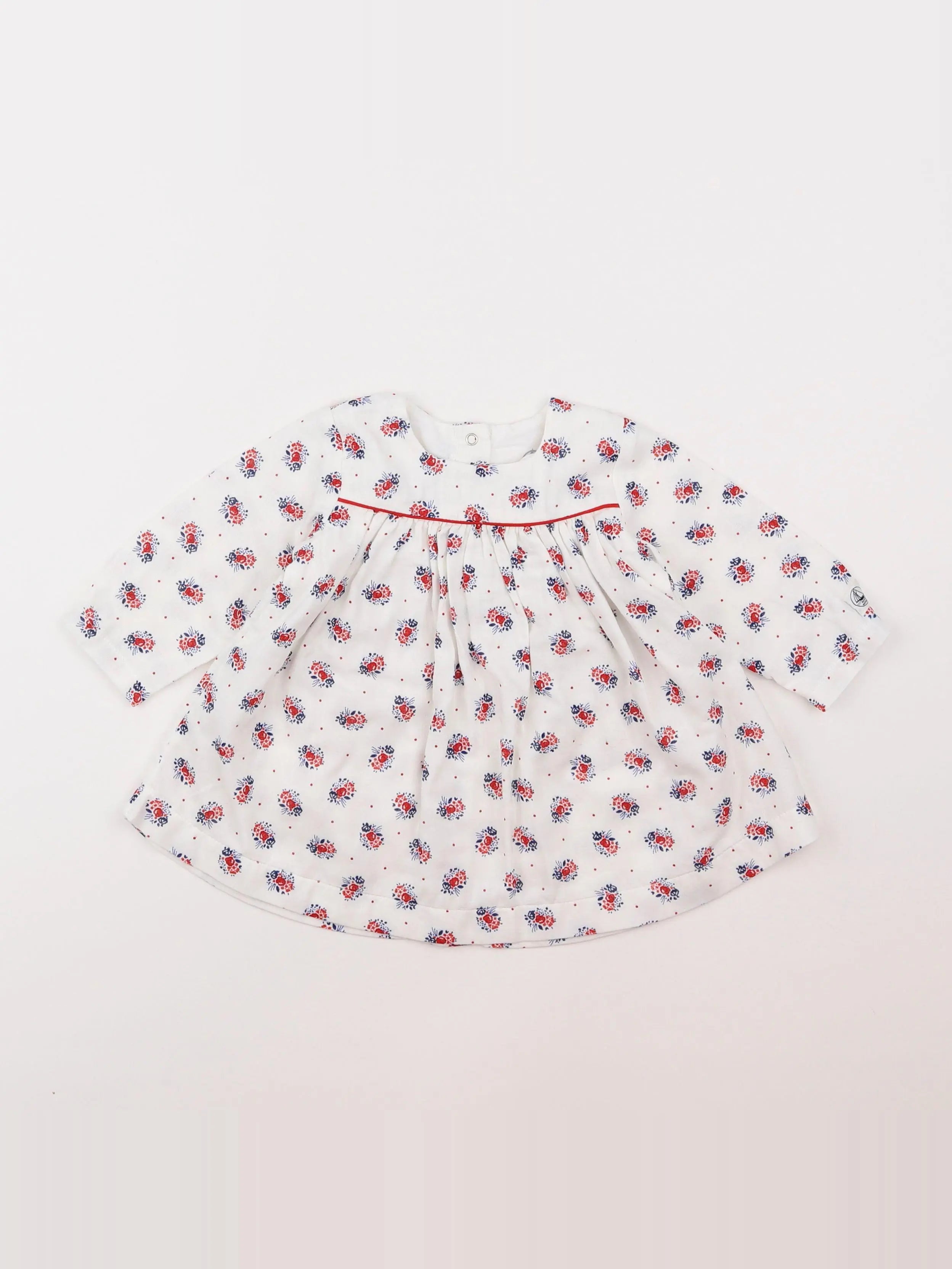 Petit Bateau - robe blanc - 6 mois