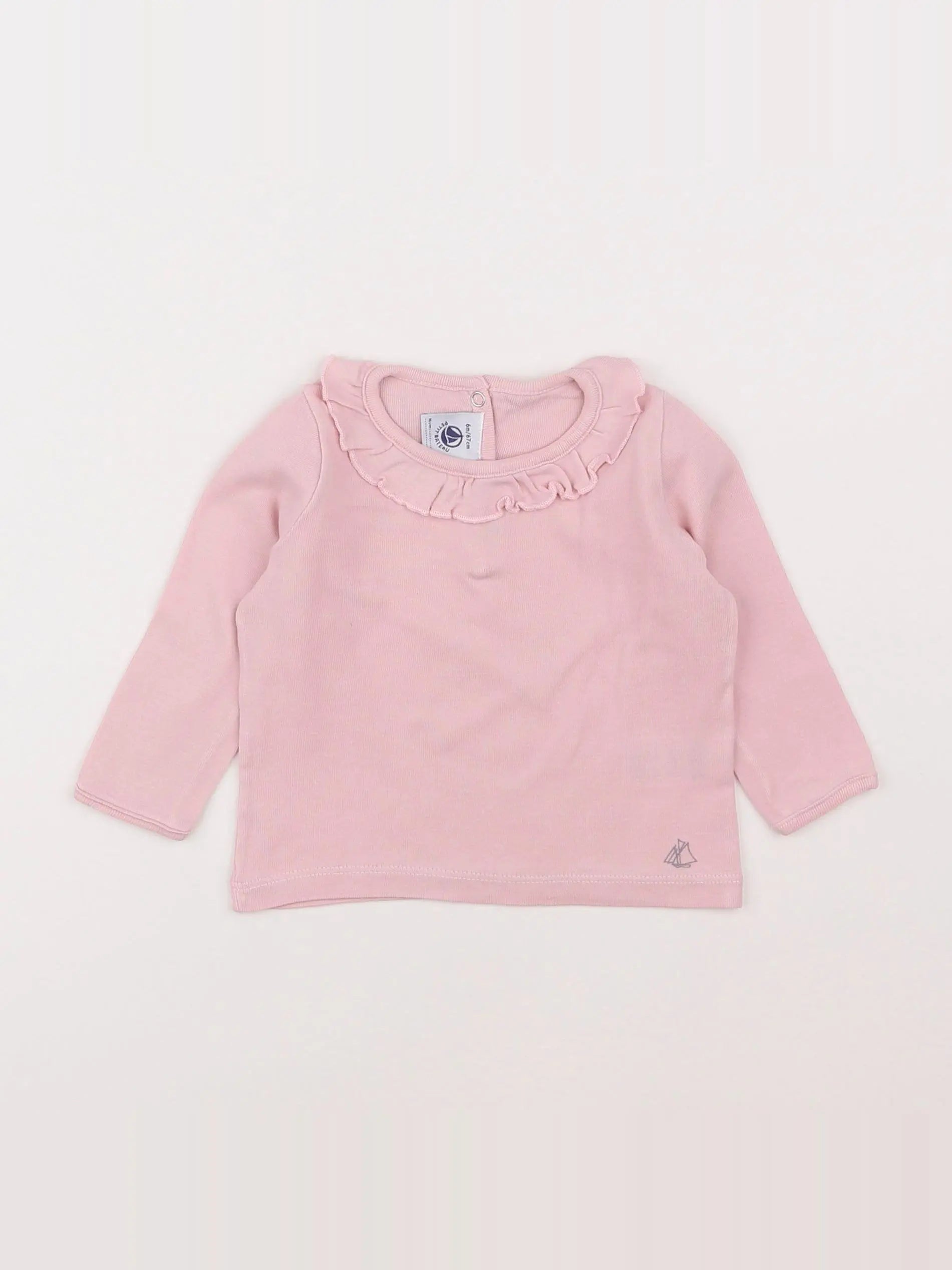 Petit Bateau - tee-shirt rose - 6 mois