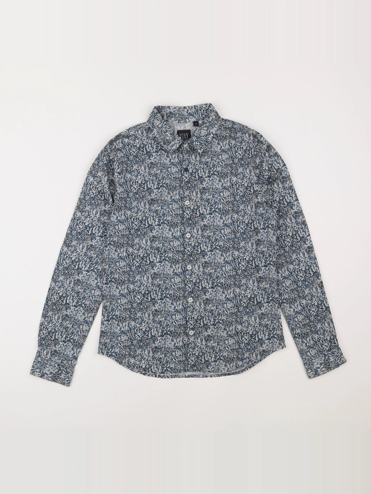 IKKS - chemise bleu, gris - 12 ans