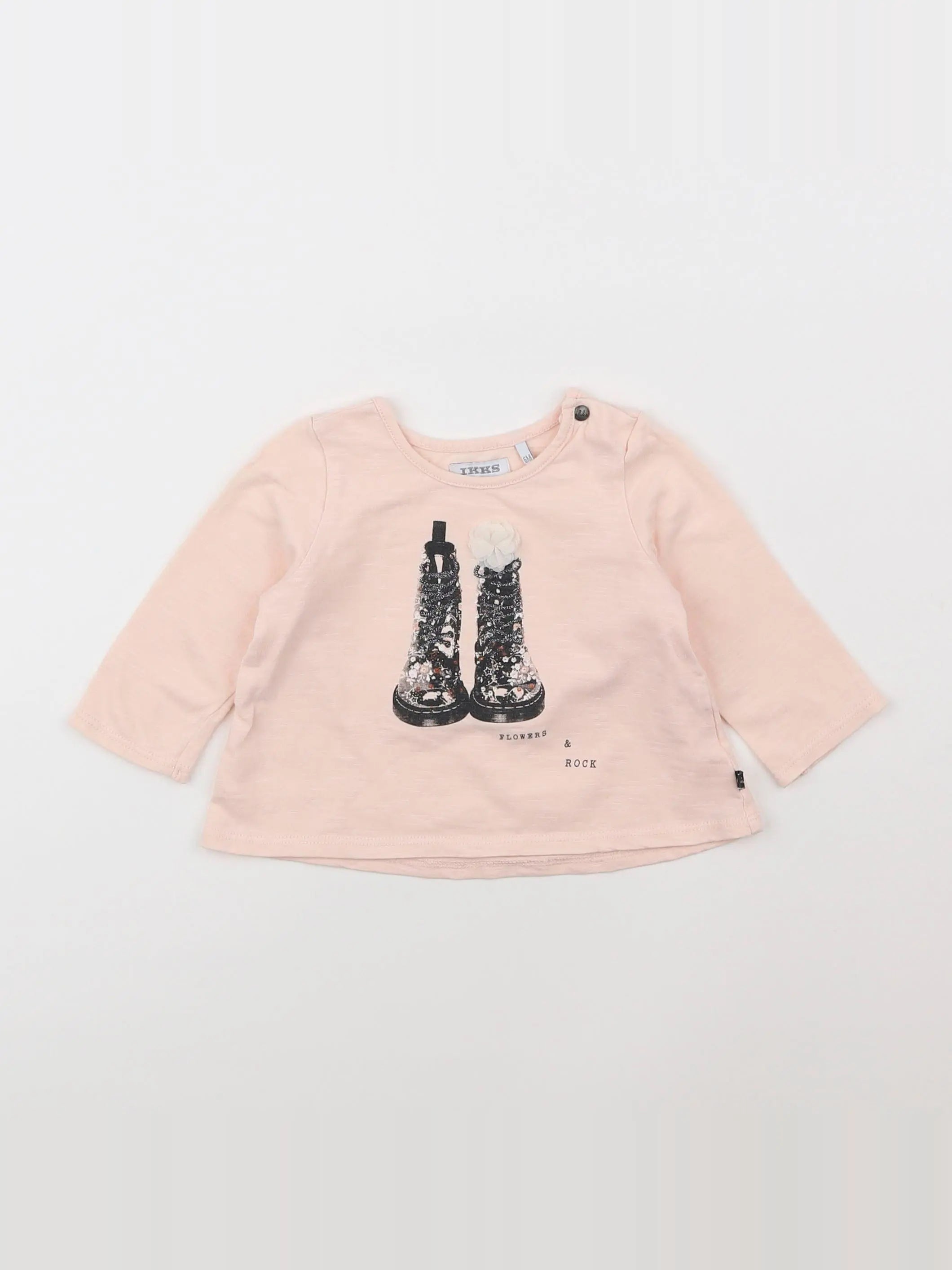 IKKS - tee-shirt rose - 6 mois