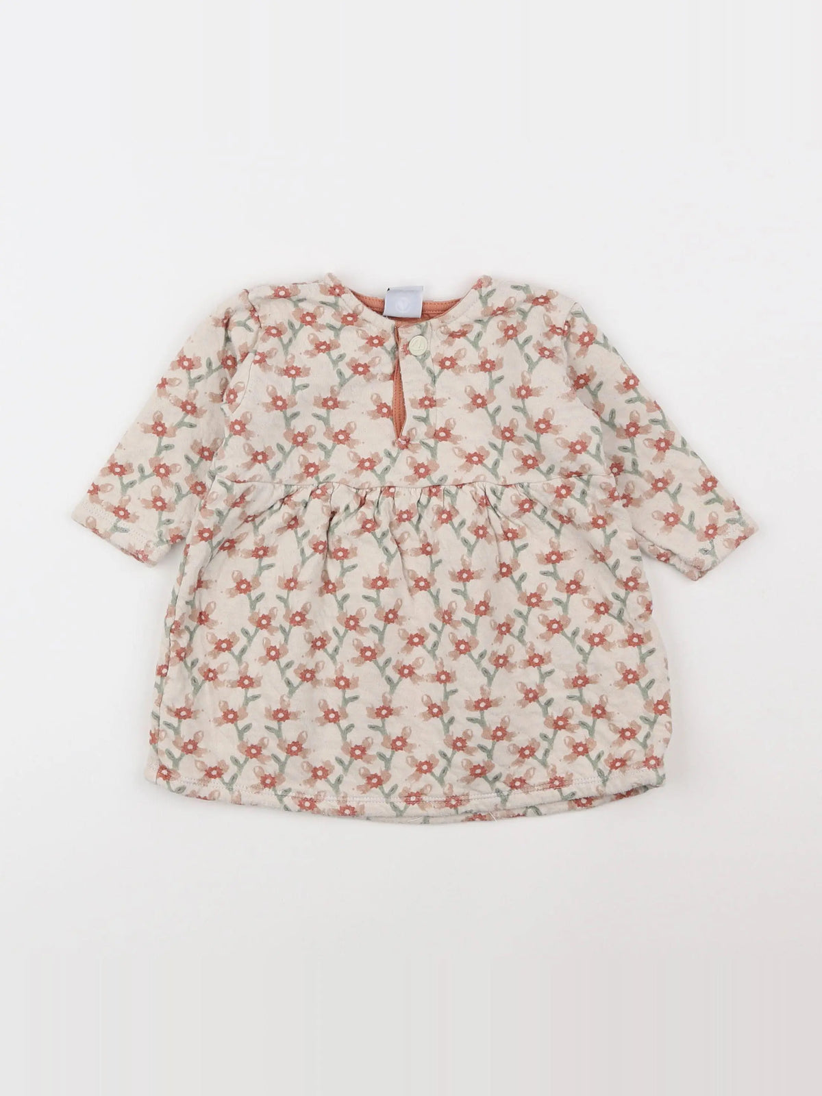 Petit Bateau - robe beige - 12 mois