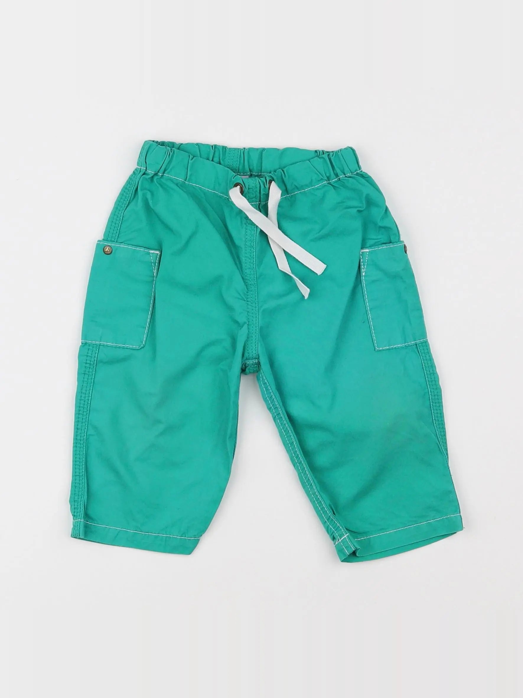 Petit Bateau - pantalon vert - 6 mois