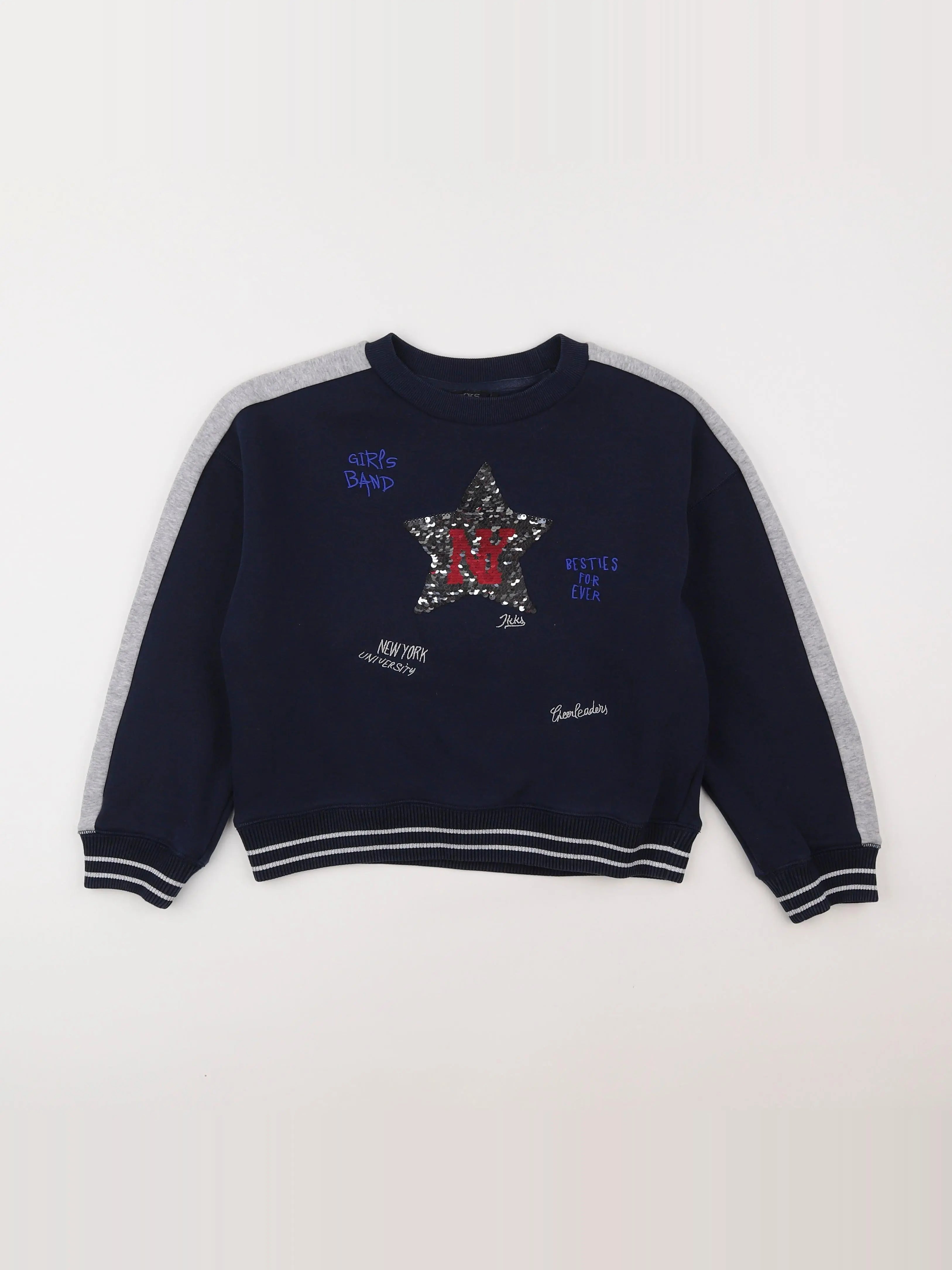 IKKS - sweat bleu - 10 ans