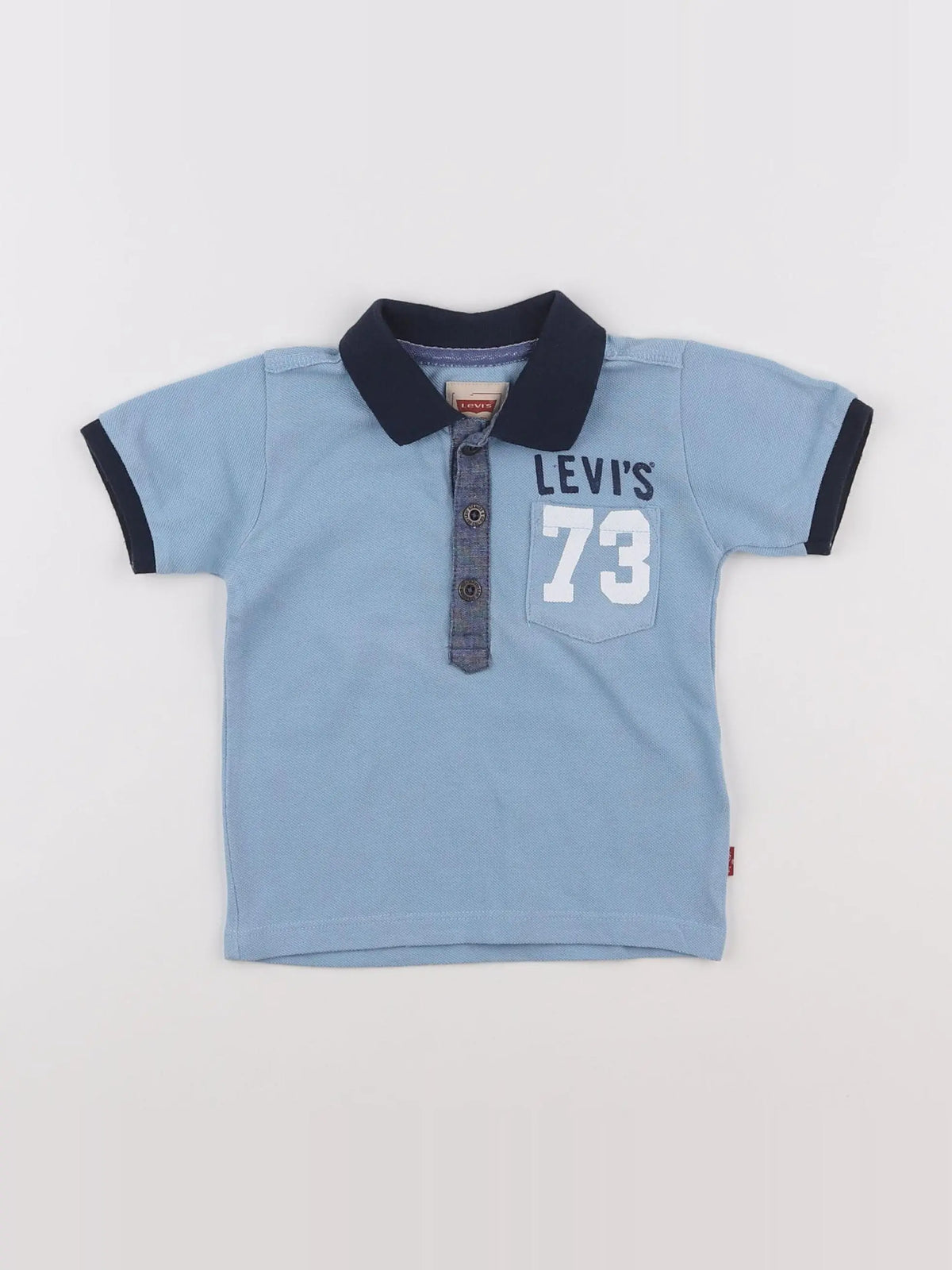 Levi's - polo bleu - 12 mois