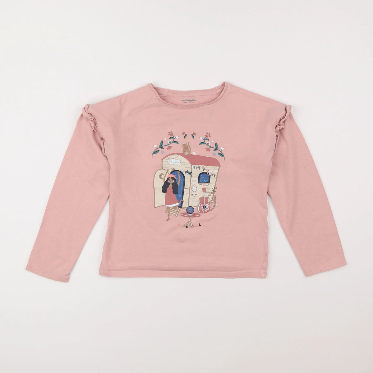 Vertbaudet - tee-shirt rose - 8 ans