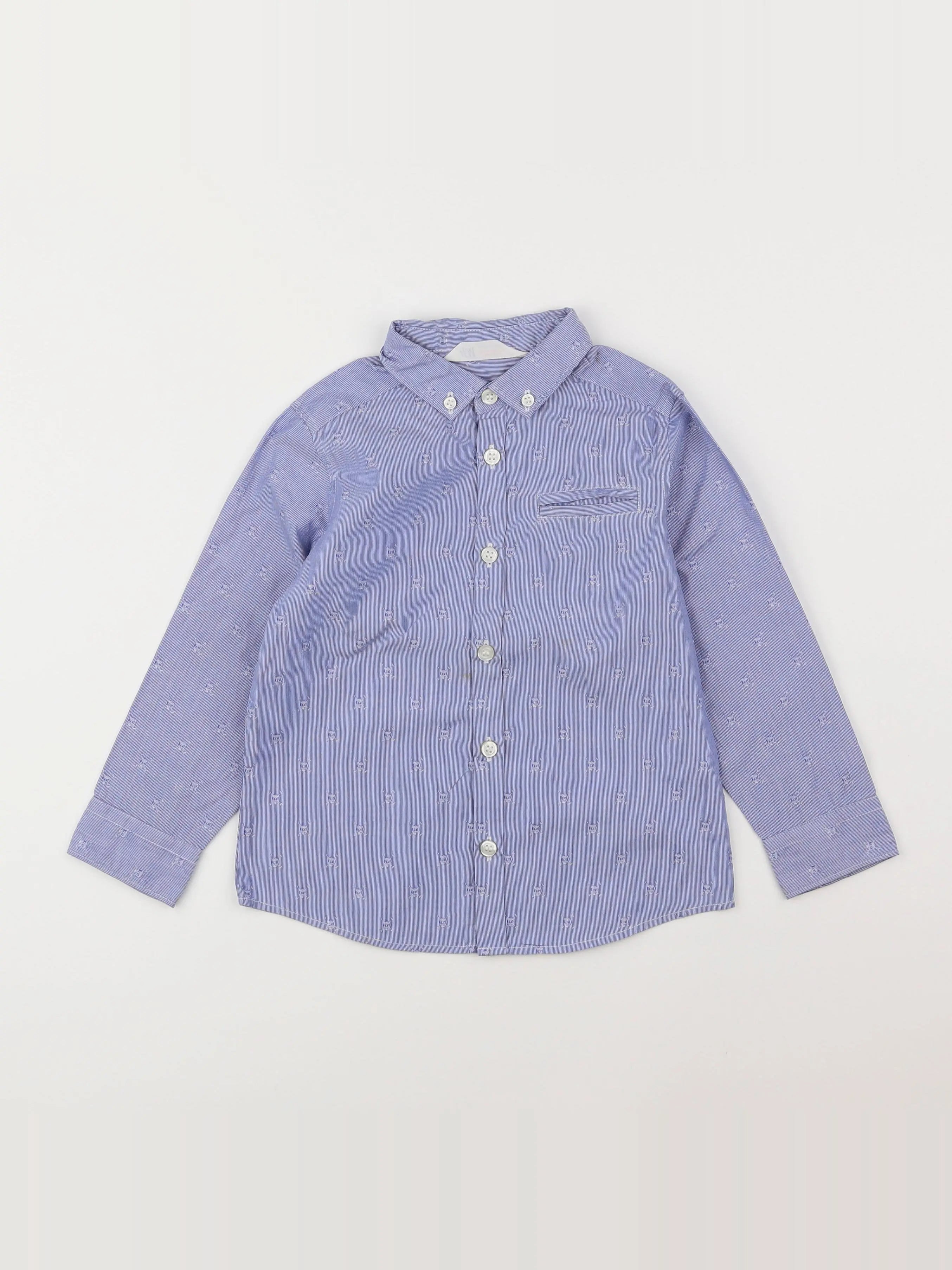 H&M - chemise bleu - 4 ans