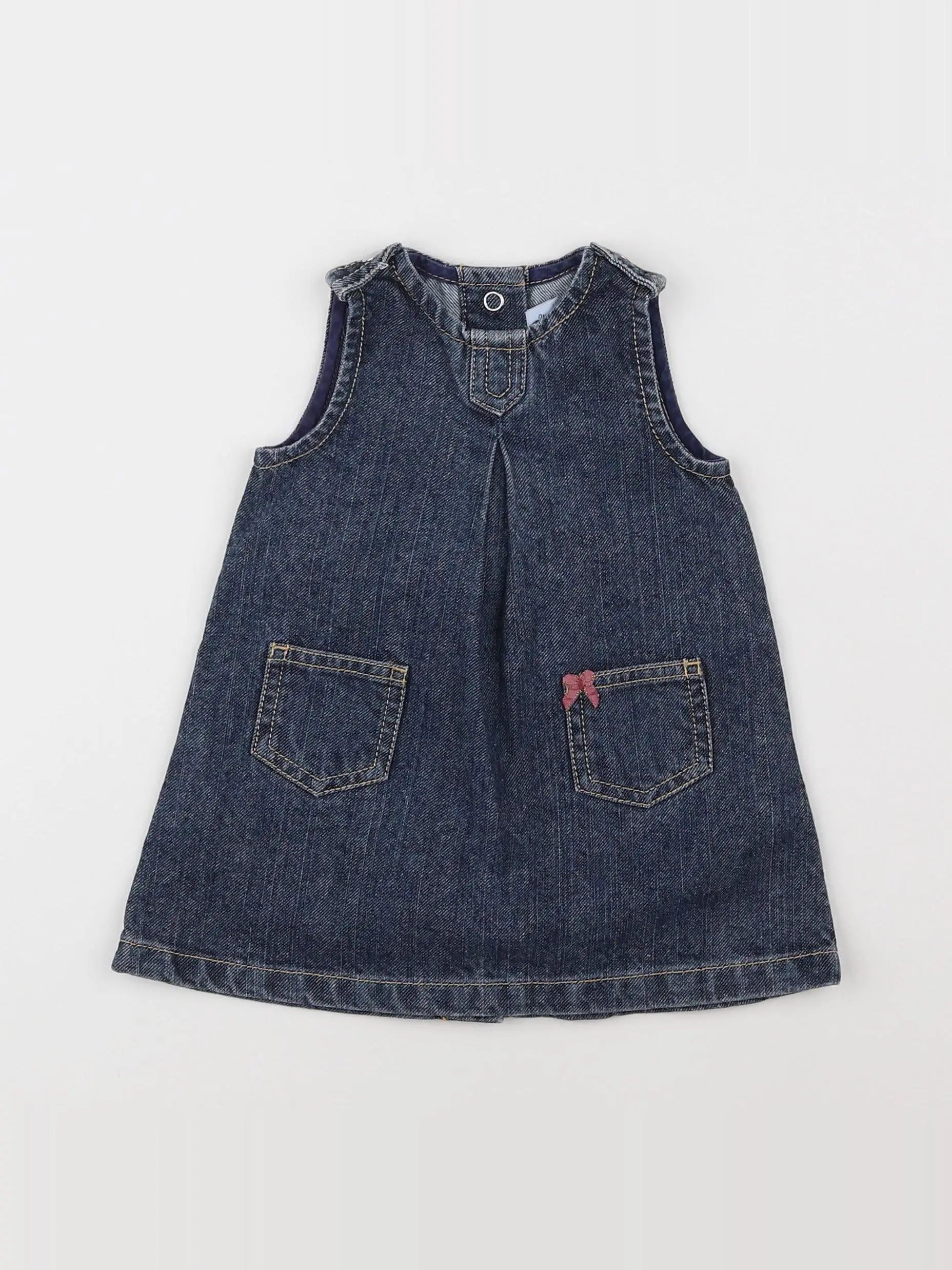 Petit Bateau - robe bleu - 3 mois