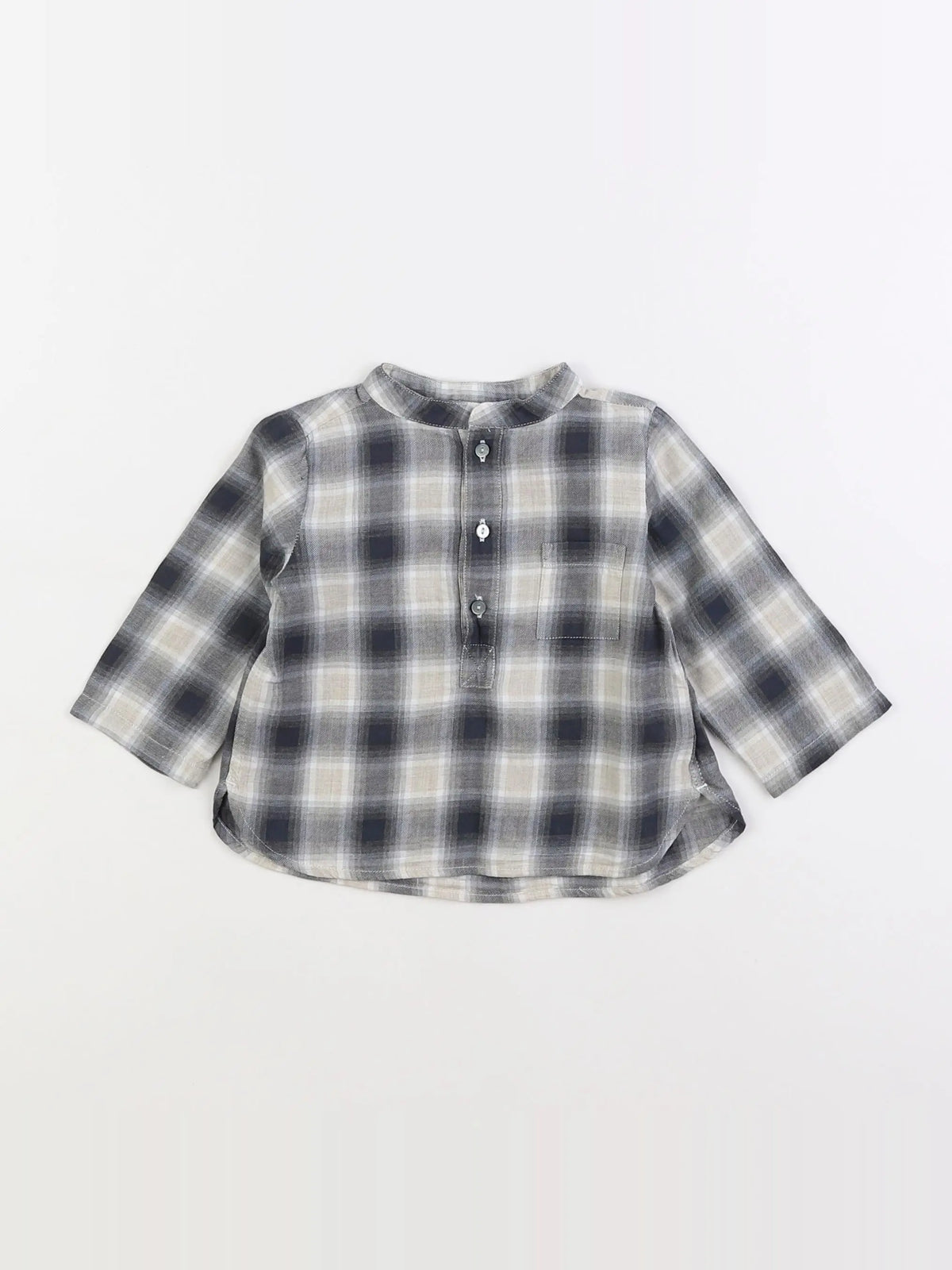 Bonton - chemise gris - 6 mois