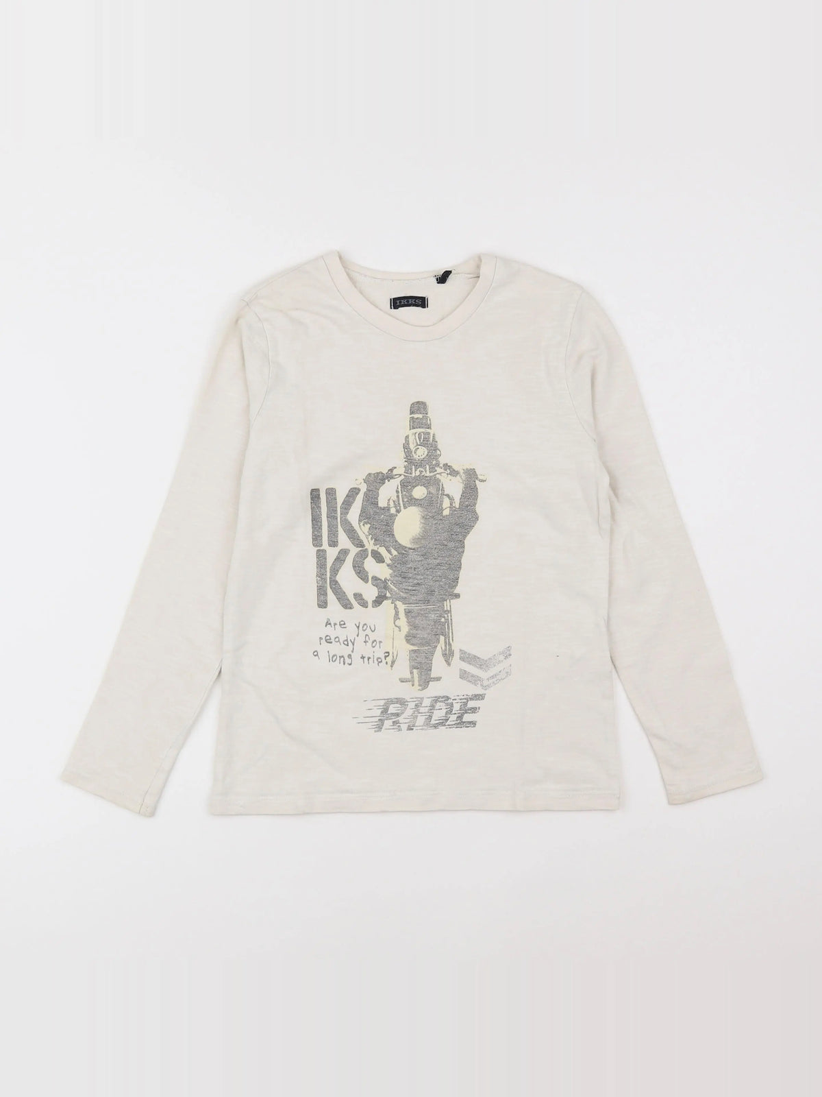 IKKS - tee-shirt beige - 8 ans