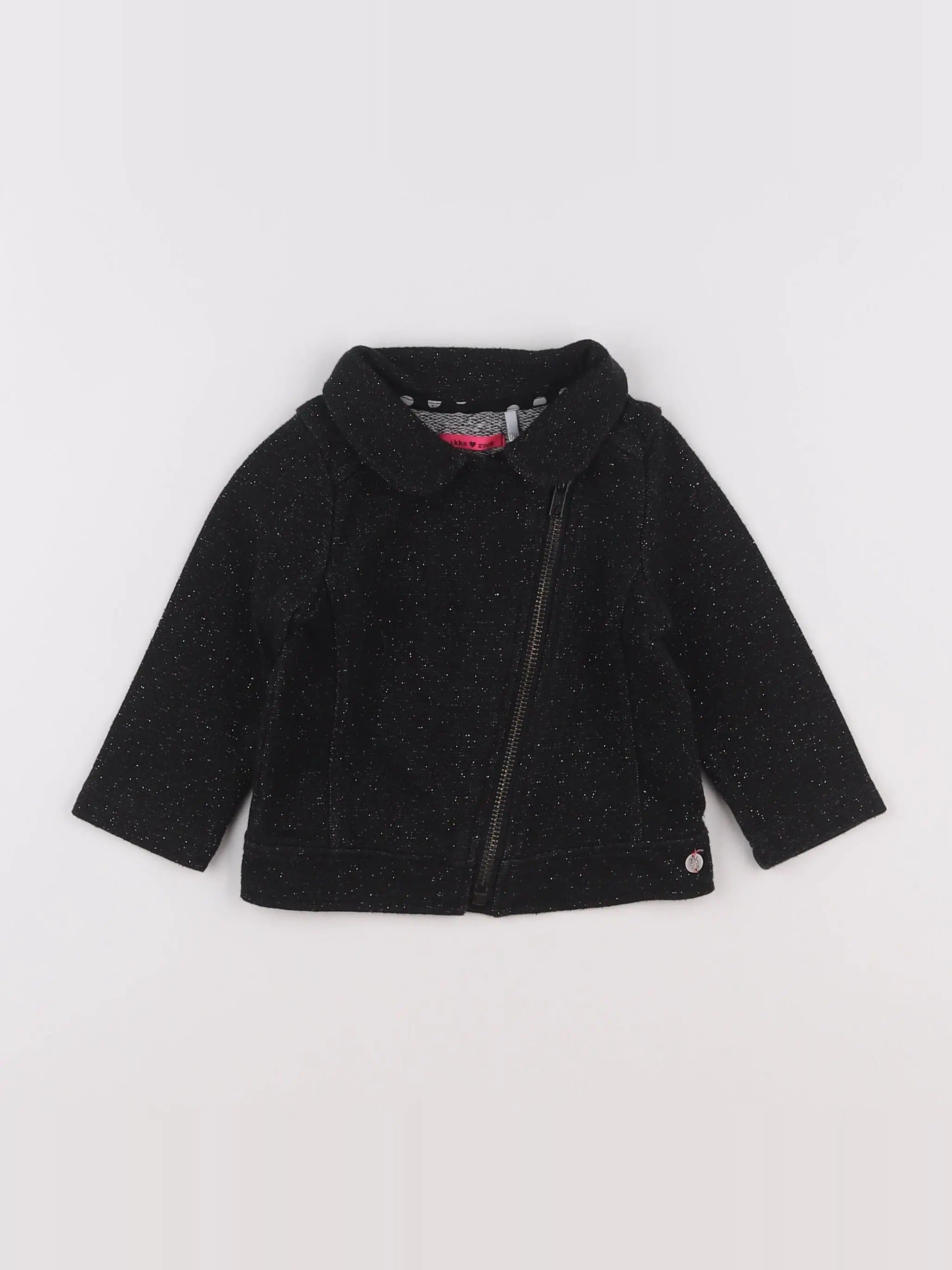 IKKS - veste imprimé au dos argent, noir - 12 mois