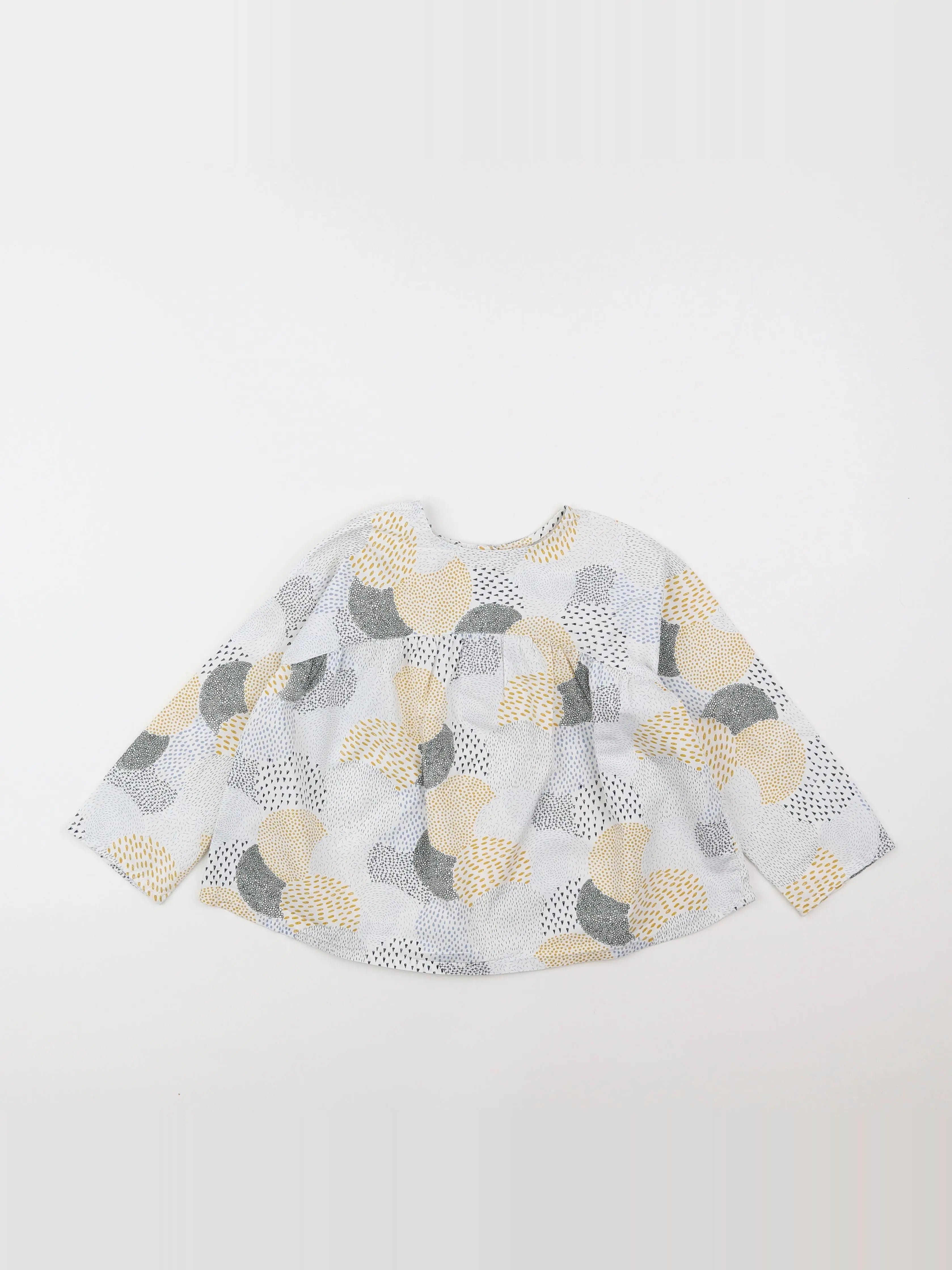 Monoprix - blouse blanc, jaune - 6 ans