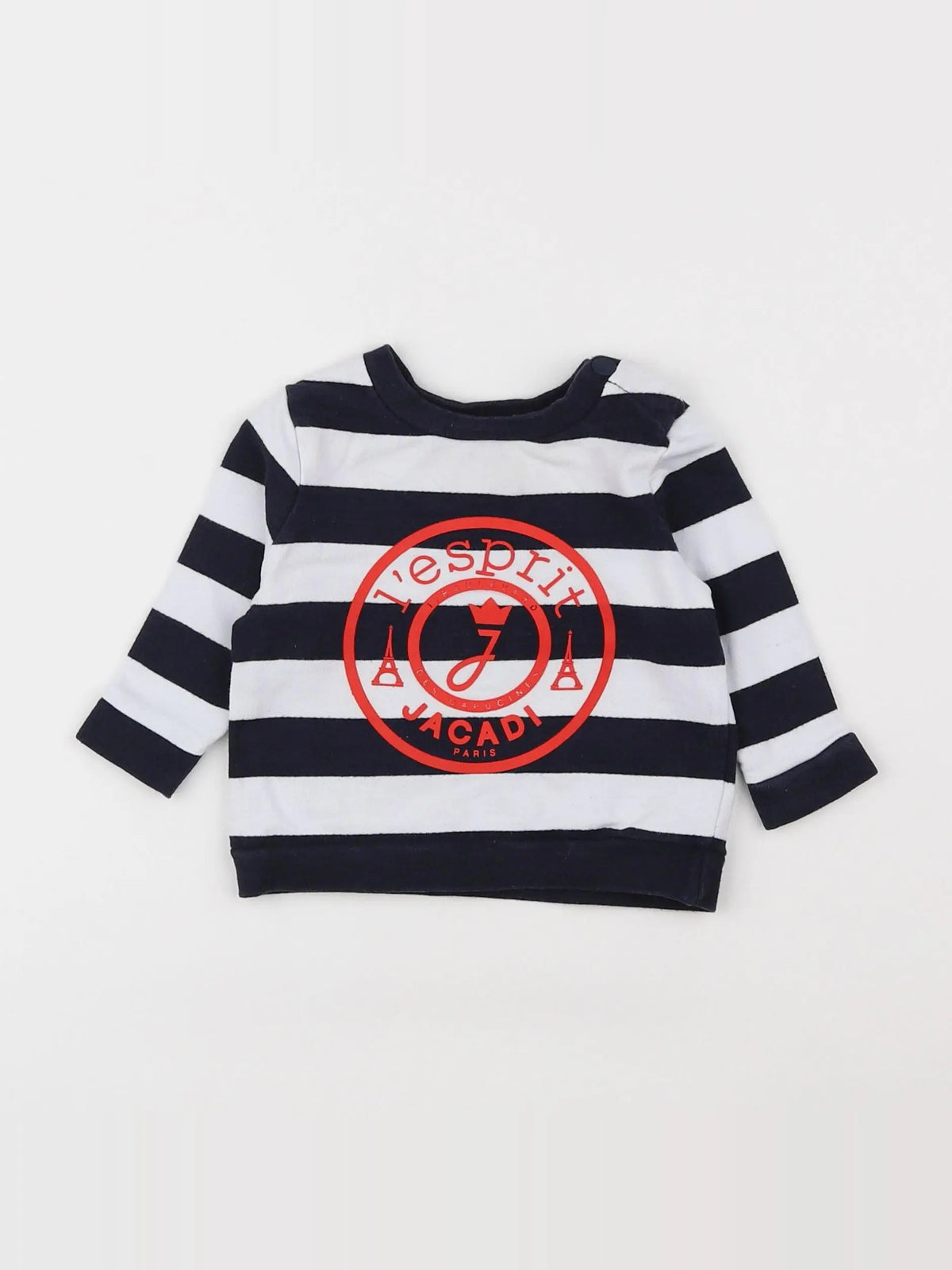 Jacadi - tee-shirt blanc, bleu - 6 mois