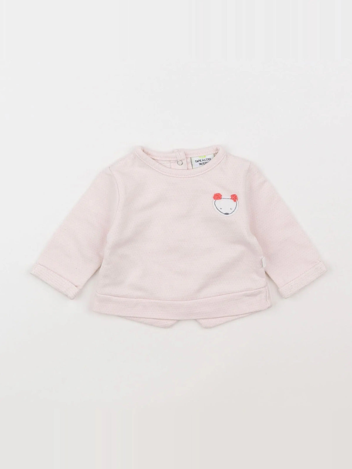 Tape à l'oeil - sweat rose - 1 mois