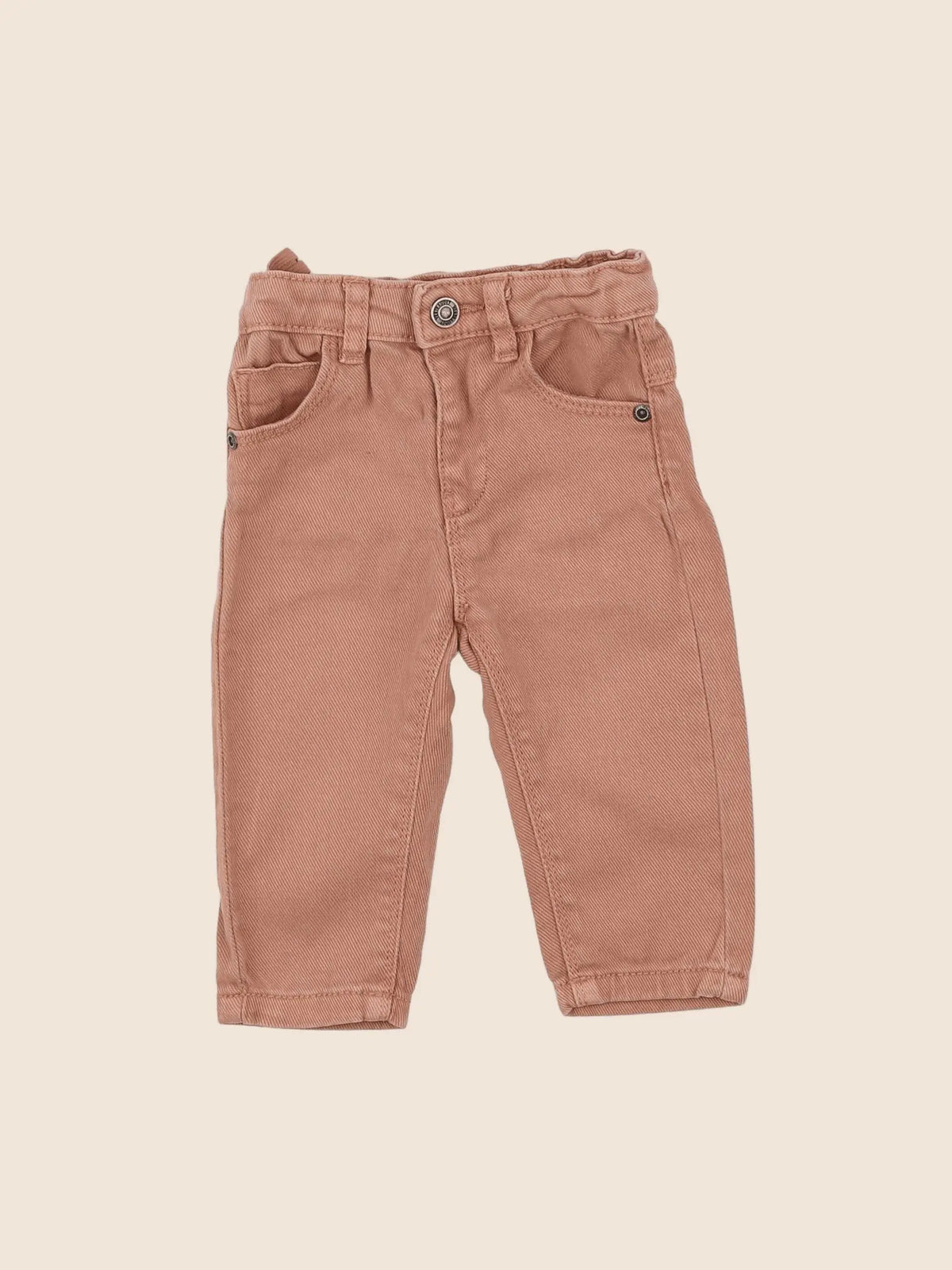 Vertbaudet - jean orange - 6 mois
