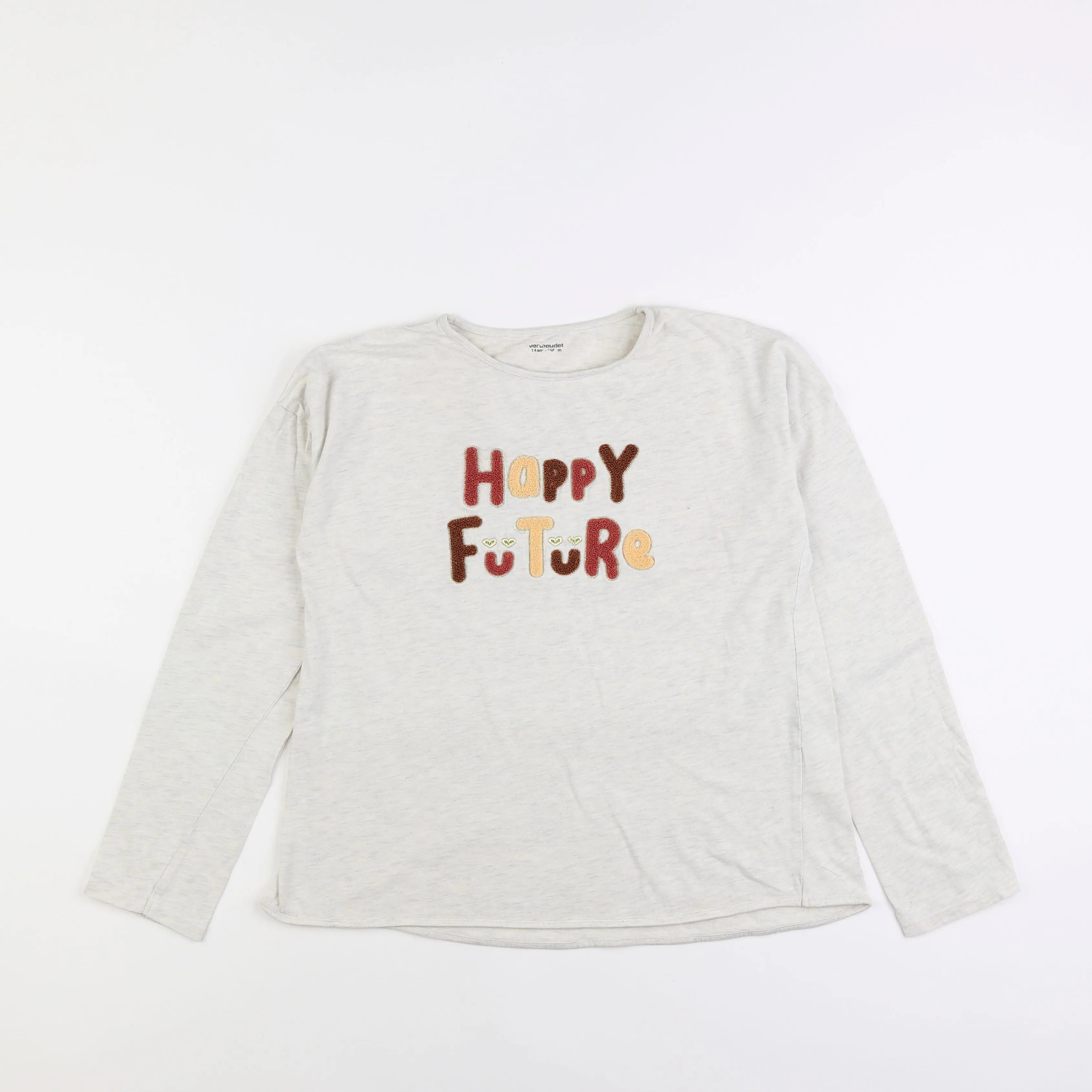 Vertbaudet - tee-shirt beige - 14 ans