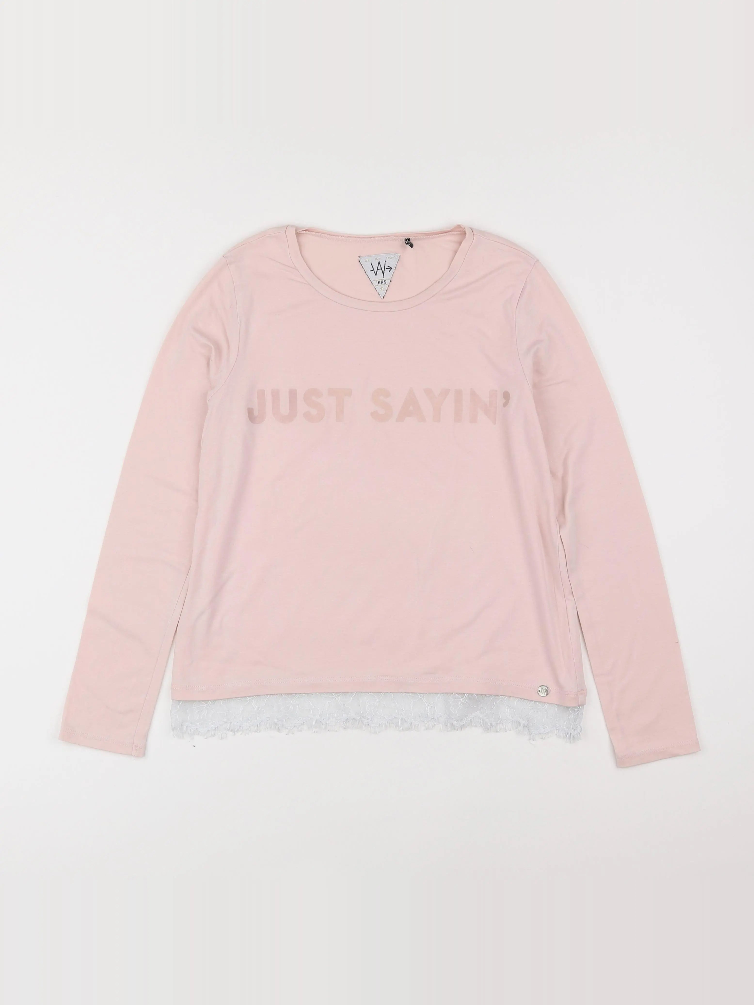 IKKS - tee-shirt rose - 12 ans