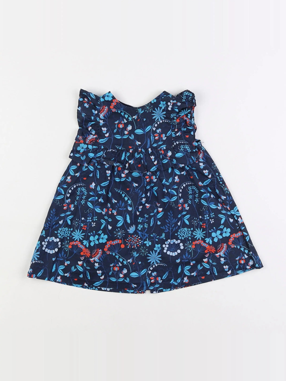Jacadi - robe liberty bleu - 12 mois