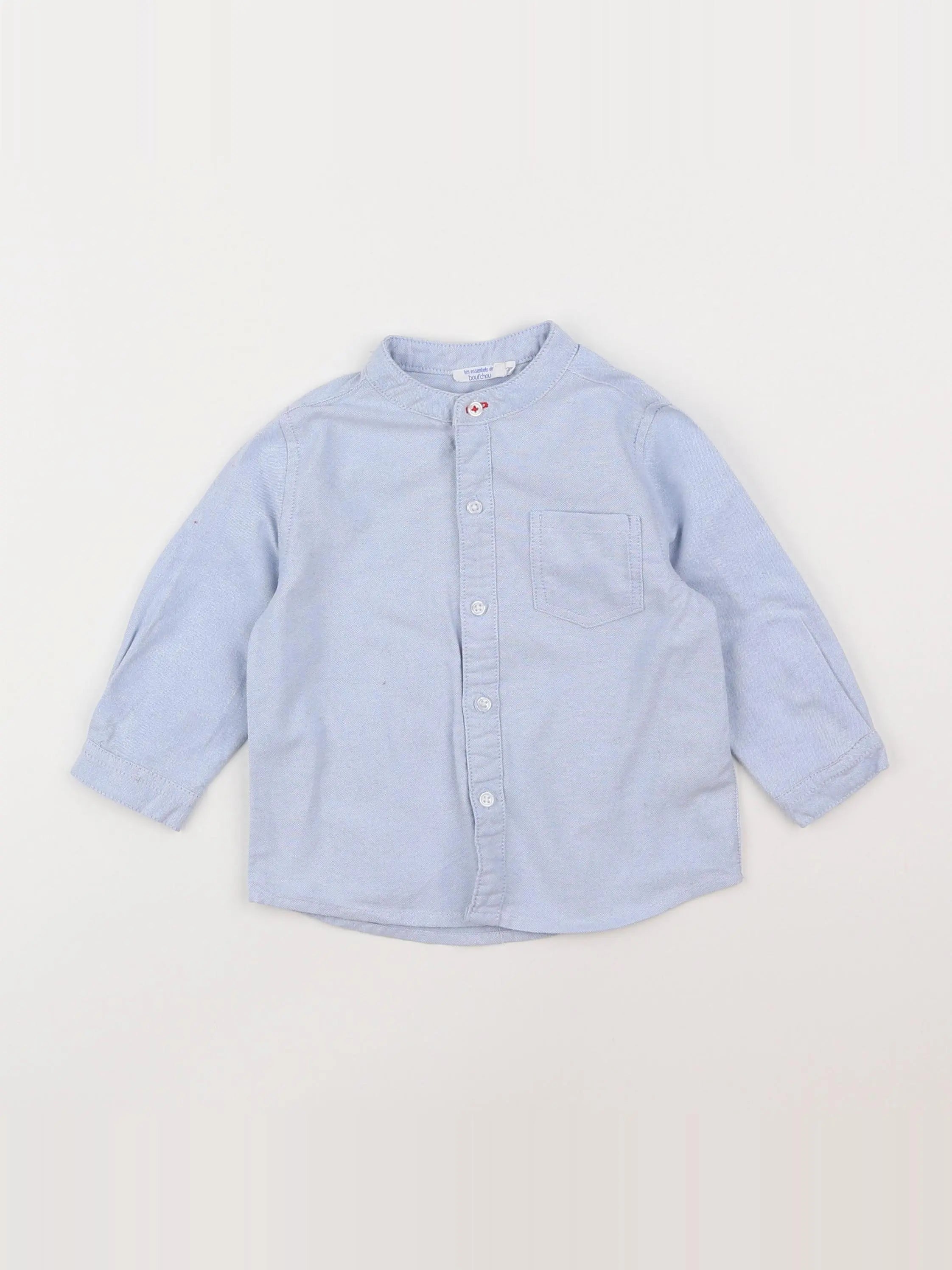 Boutchou - chemise bleu - 12 mois