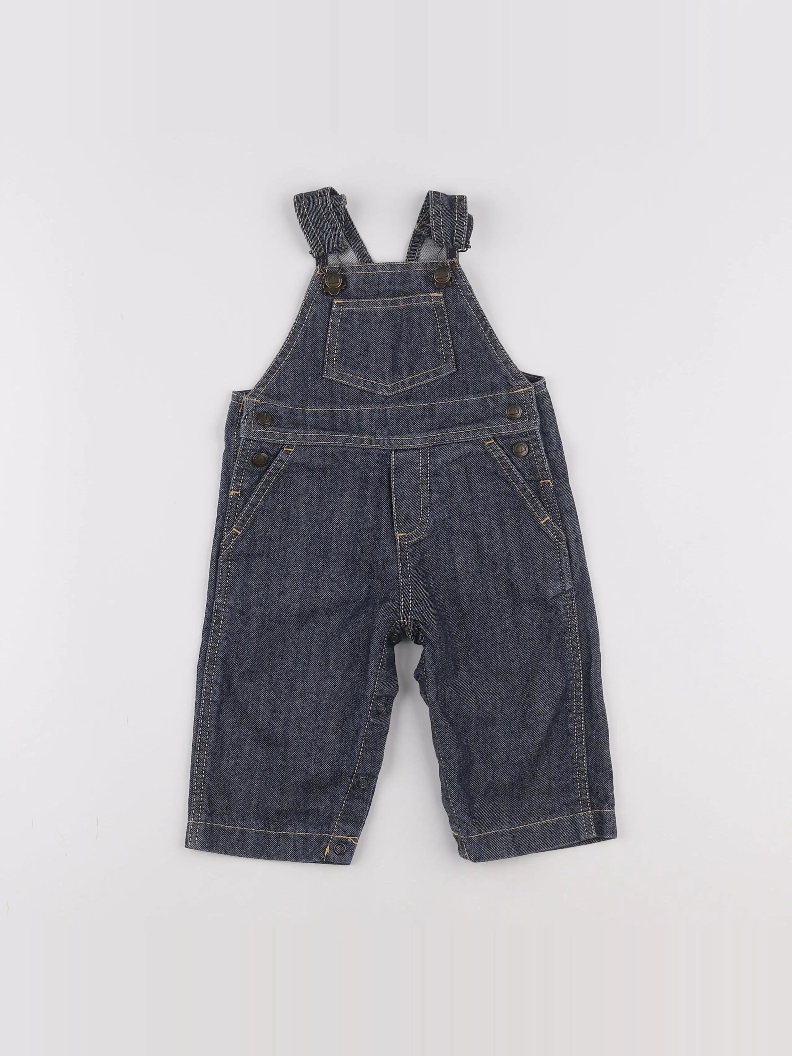 Petit Bateau - salopette bleu - 6 mois