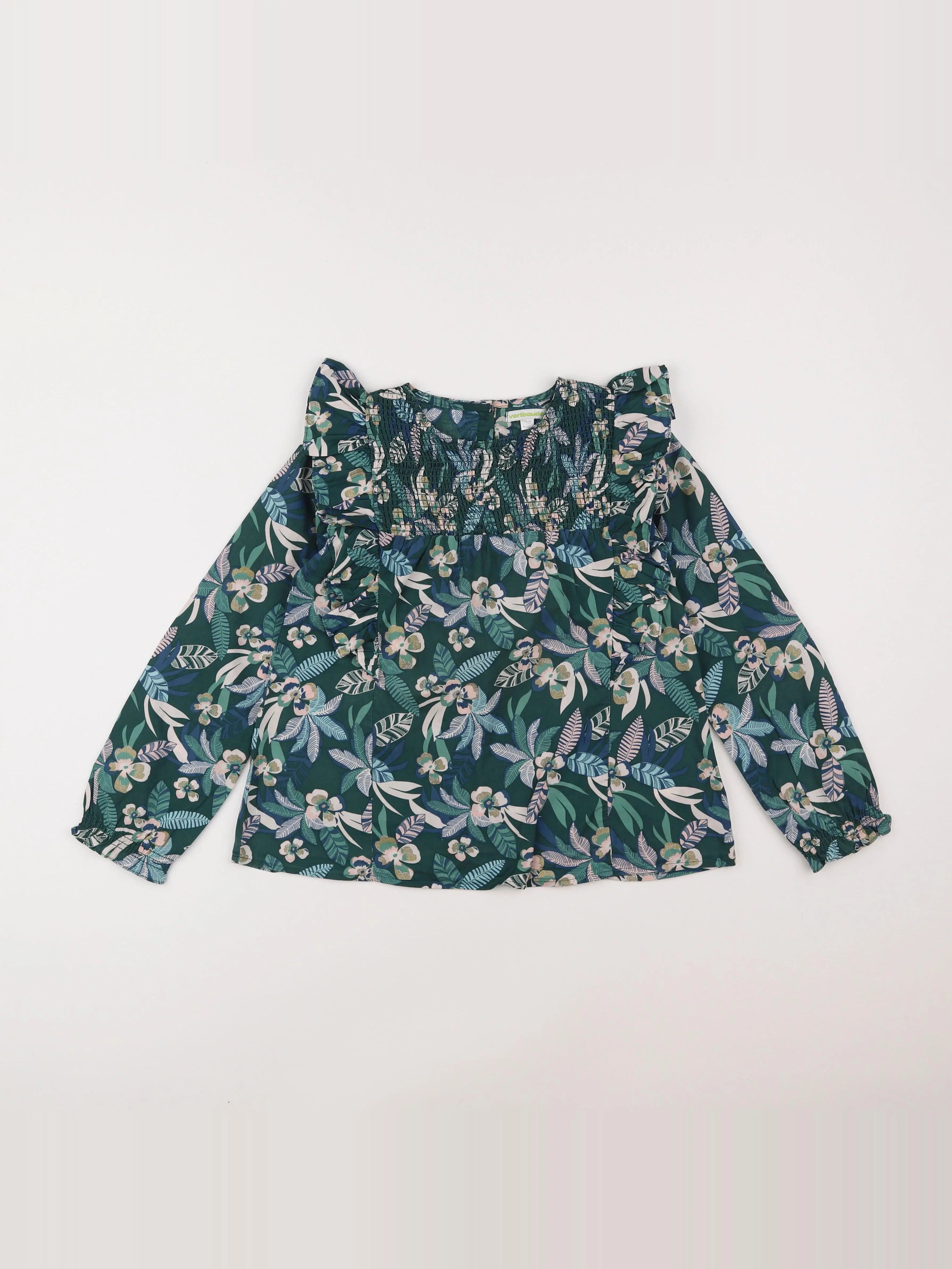 Vertbaudet - blouse vert - 9 ans
