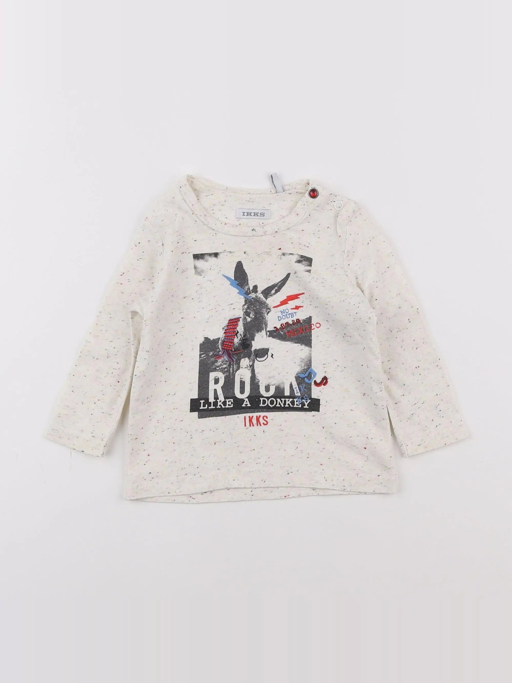 IKKS - tee-shirt beige - 6 mois
