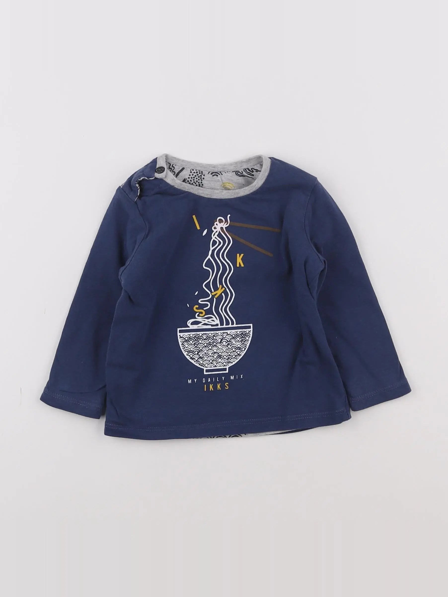 IKKS - tee-shirt bleu - 6 mois
