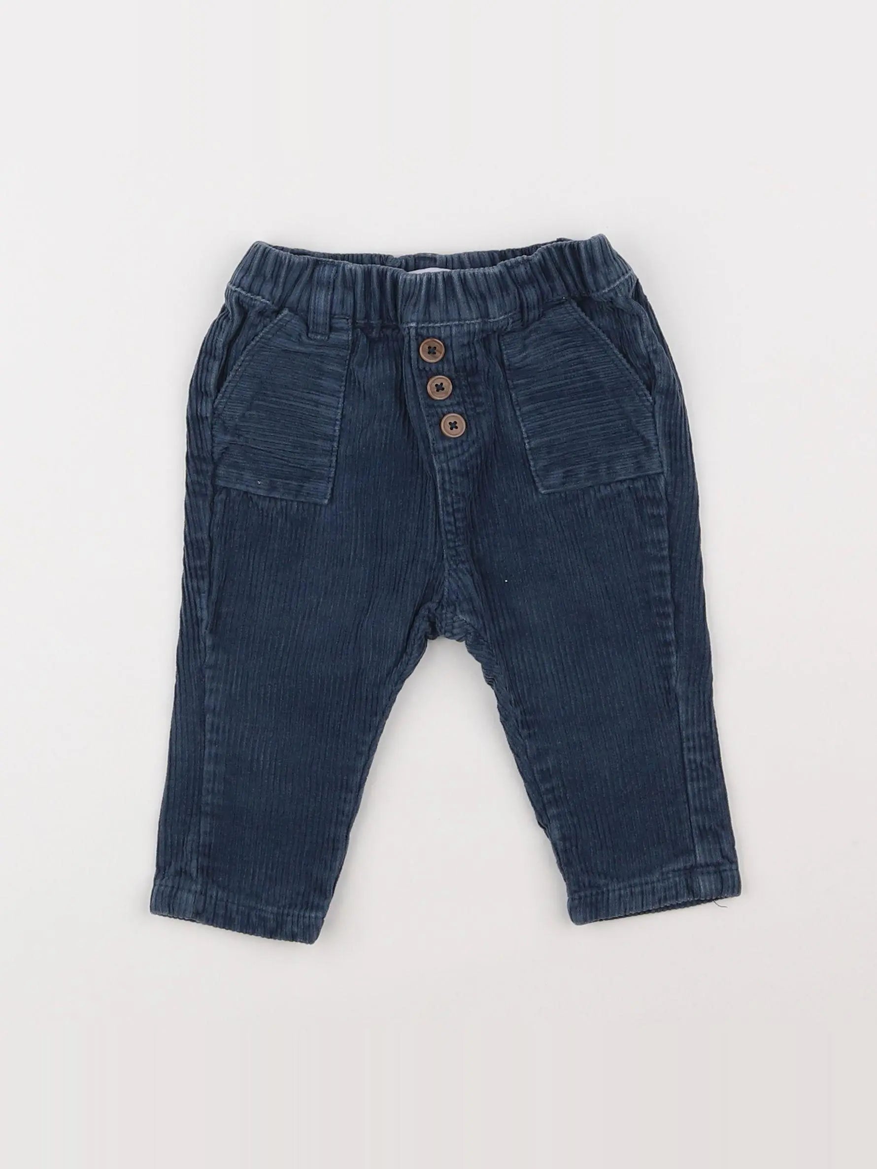Vertbaudet - pantalon bleu - 6 mois
