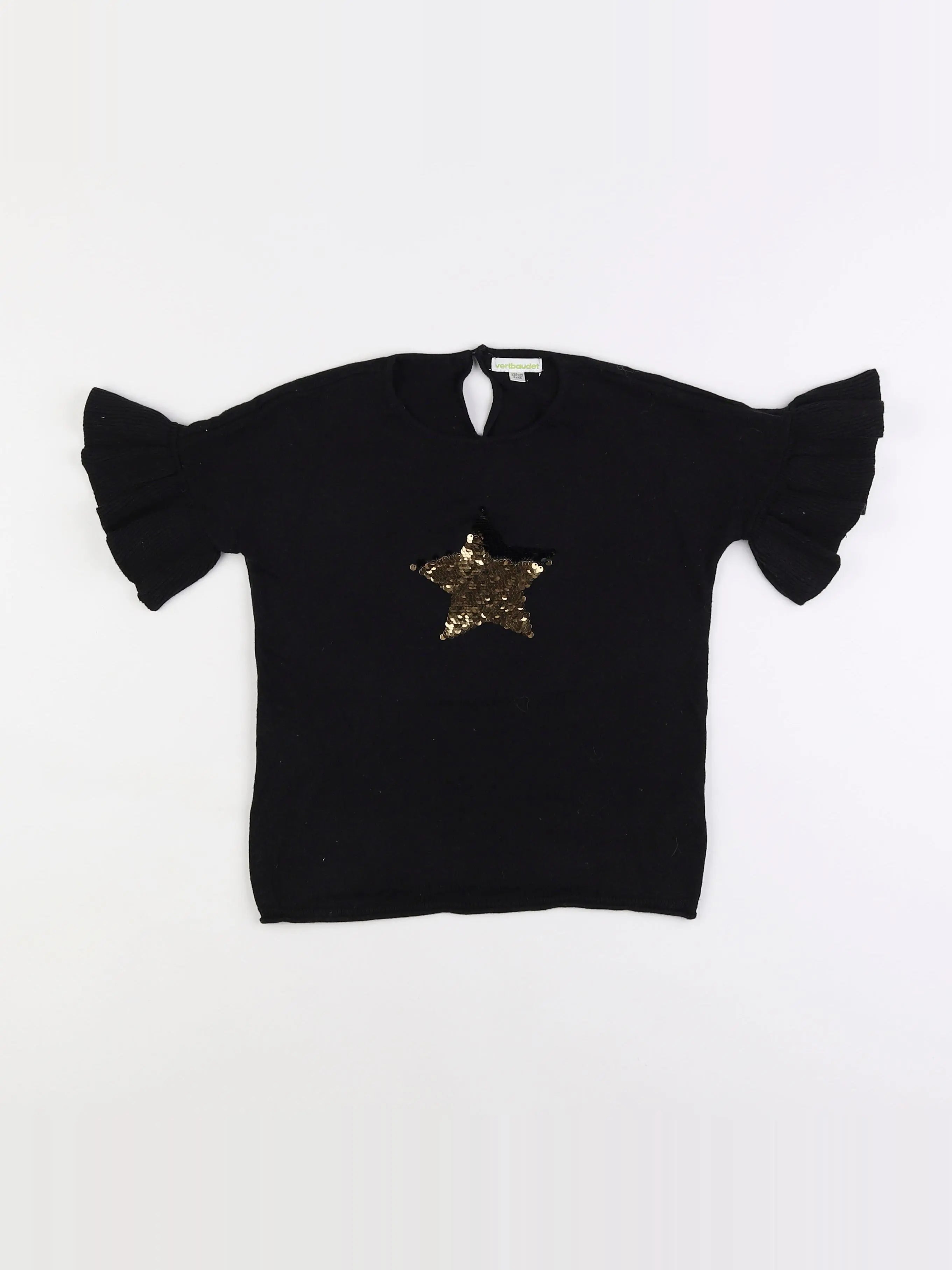 Vertbaudet - pull noir - 8 ans