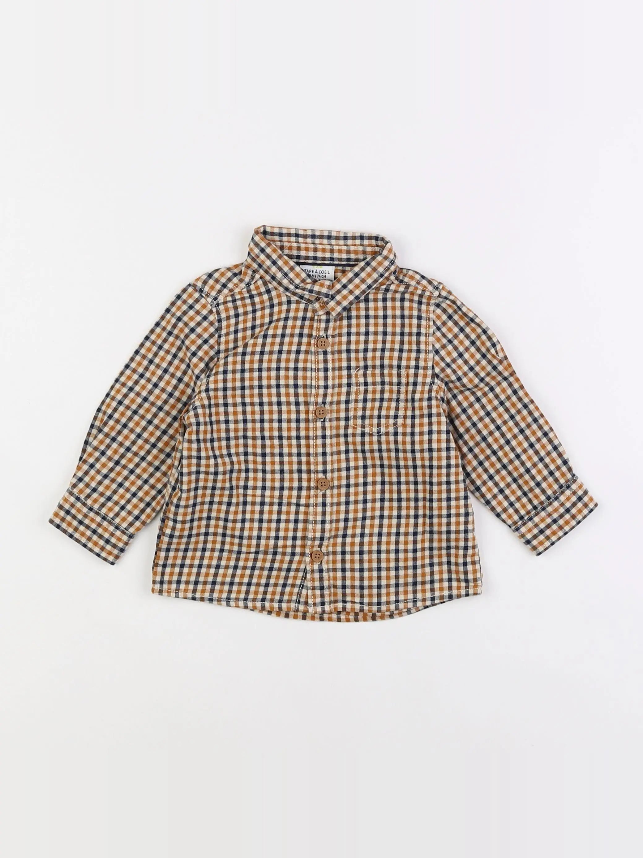 Tape à l'oeil - chemise marron - 12 mois