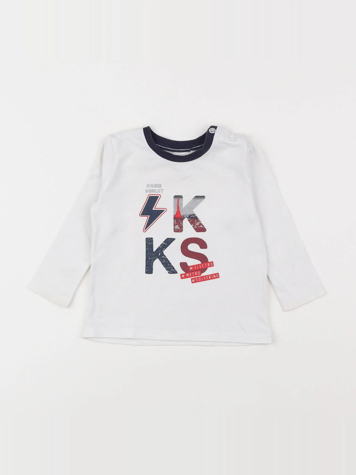 IKKS - tee-shirt blanc - 12 mois
