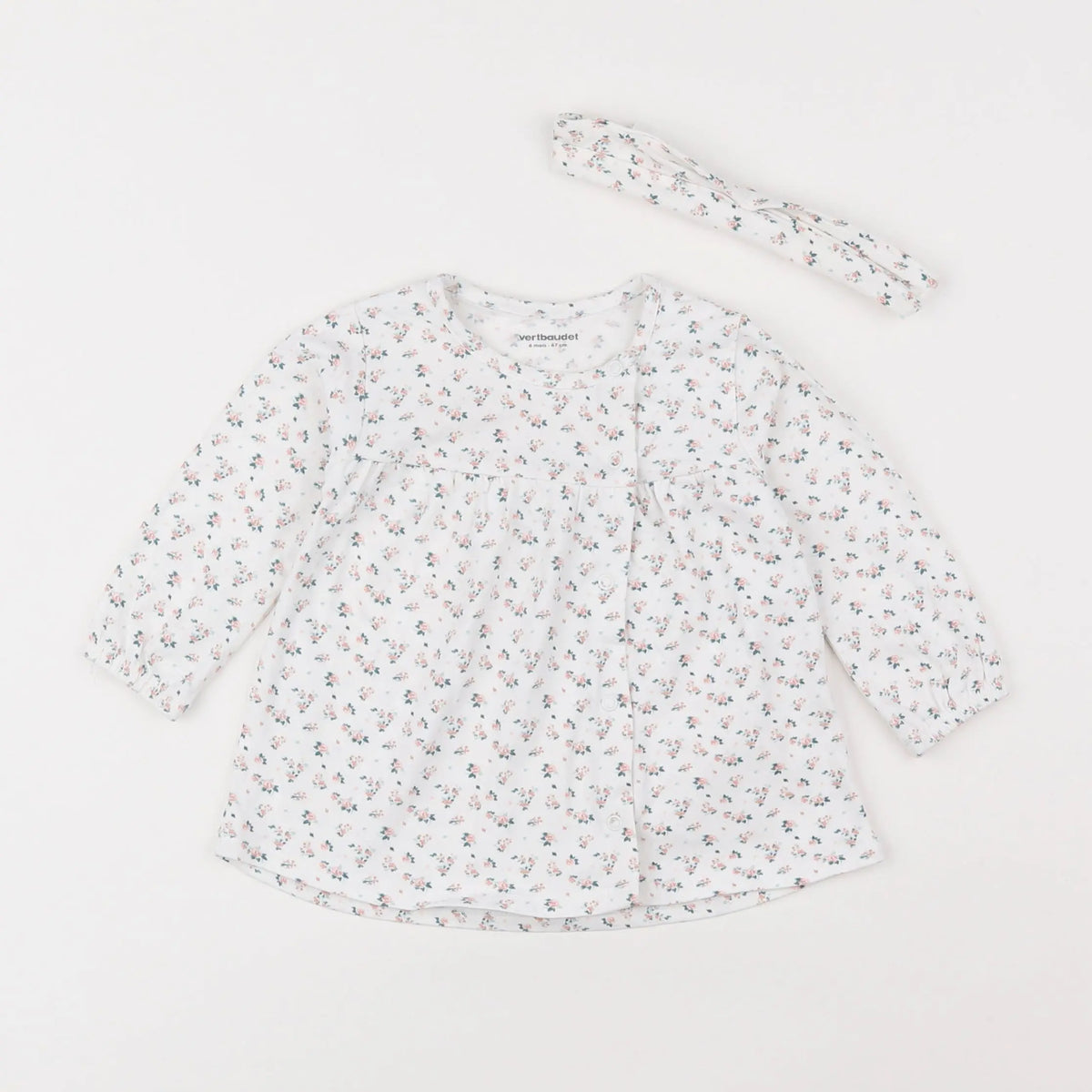 Vertbaudet - blouse multicolore - 6 mois